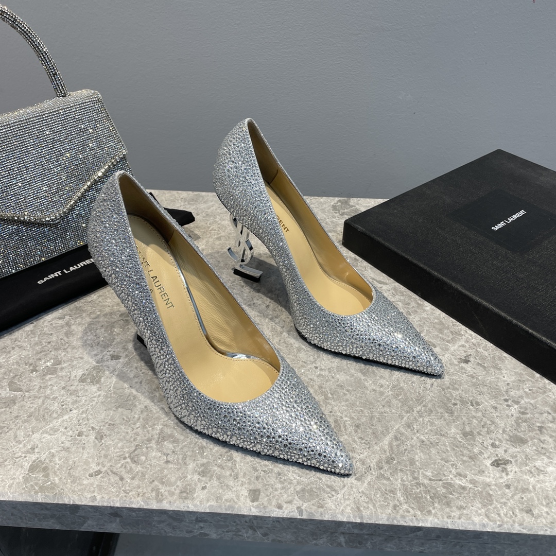 Bagsaaa Y51 Opyum 110 Silver Glitter Pumps