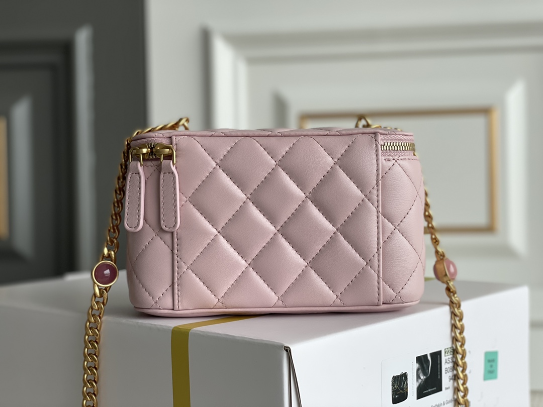 Bagsaaa nCh**el Vanity Pink Bag - 17x9.5x8cm