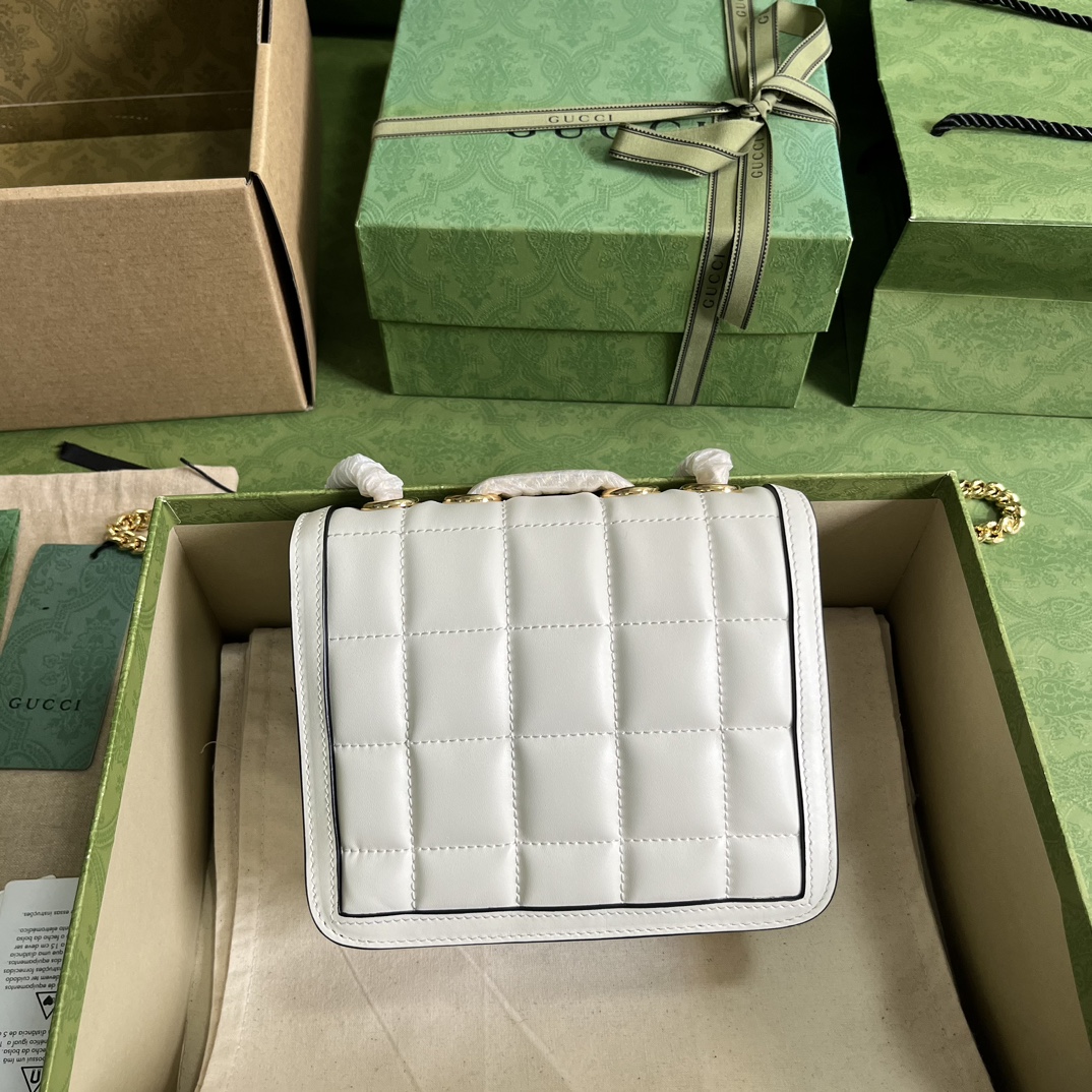 Bagsaaa Gvc*1 Deco Mini Shoulder Bag White - W18cm x H14.5cm x D8cm