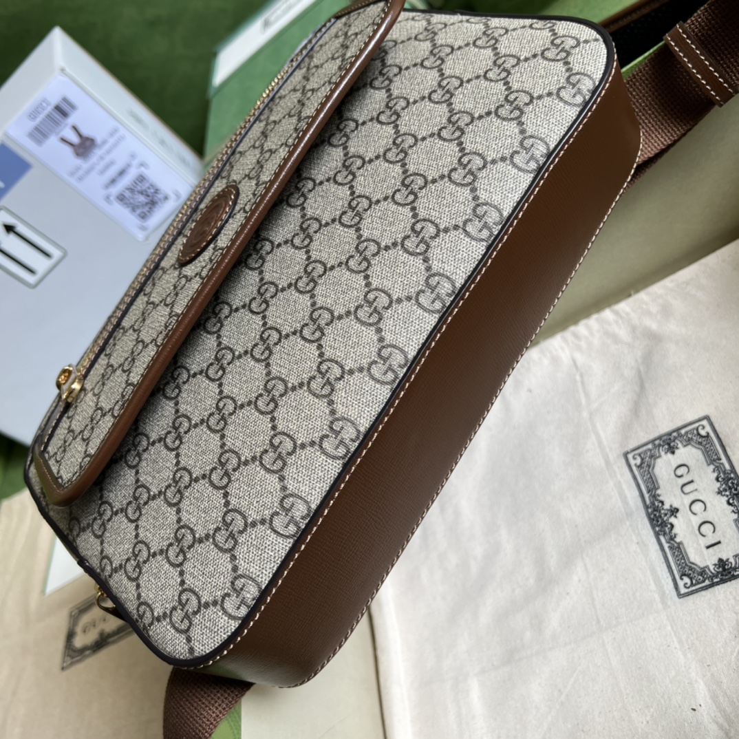 Bagsaaa Gvc*1 Gg Retro Holster Bag In Brown - 28*18*6cm