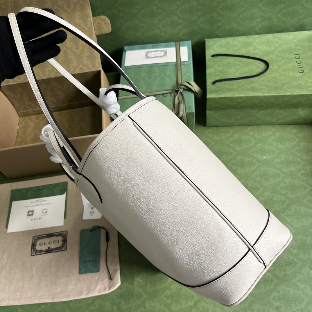 Bagsaaa Gvc*1 Ophidia medium tote white bag - W38.5cm x H28.5cm x D15cm