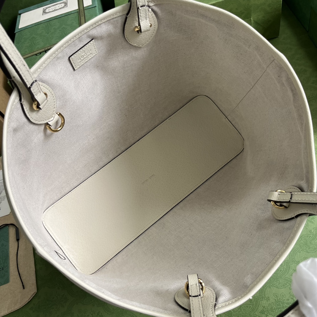 Bagsaaa Gvc*1 Ophidia medium tote white bag - W38.5cm x H28.5cm x D15cm
