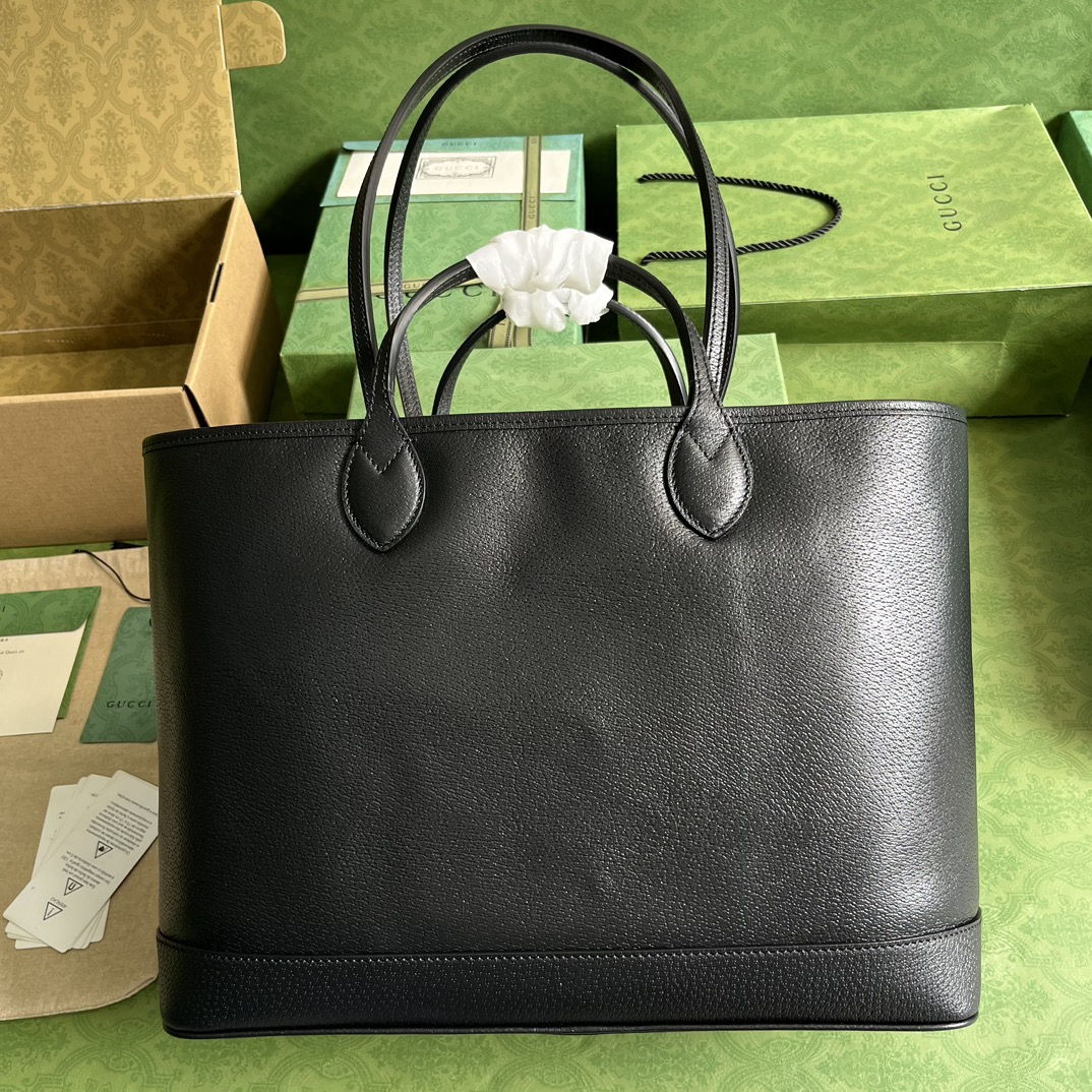 Bagsaaa Gvc*1 Ophidia medium tote black bag - W38.5cm x H28.5cm x D15cm
