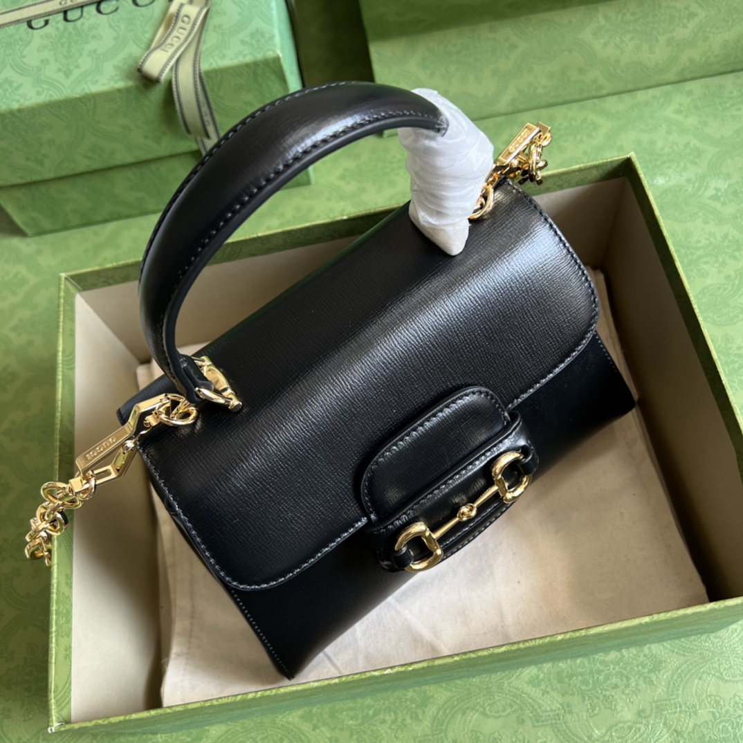 Bagsaaa Gvc*1 Horsebit 1955 mini bag black - 22x16x10.5cm