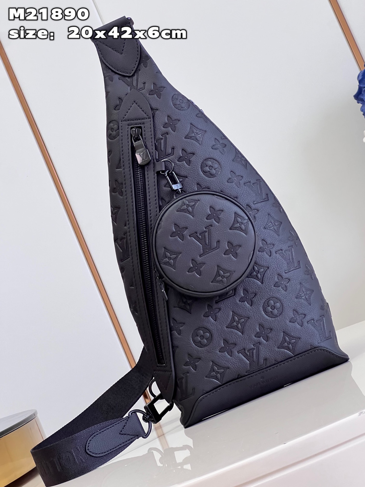 Bagsaaa L0vis Vvtt0n Duo Crossbody Bag Black Calf leather - 20 x 42 x 6 cm