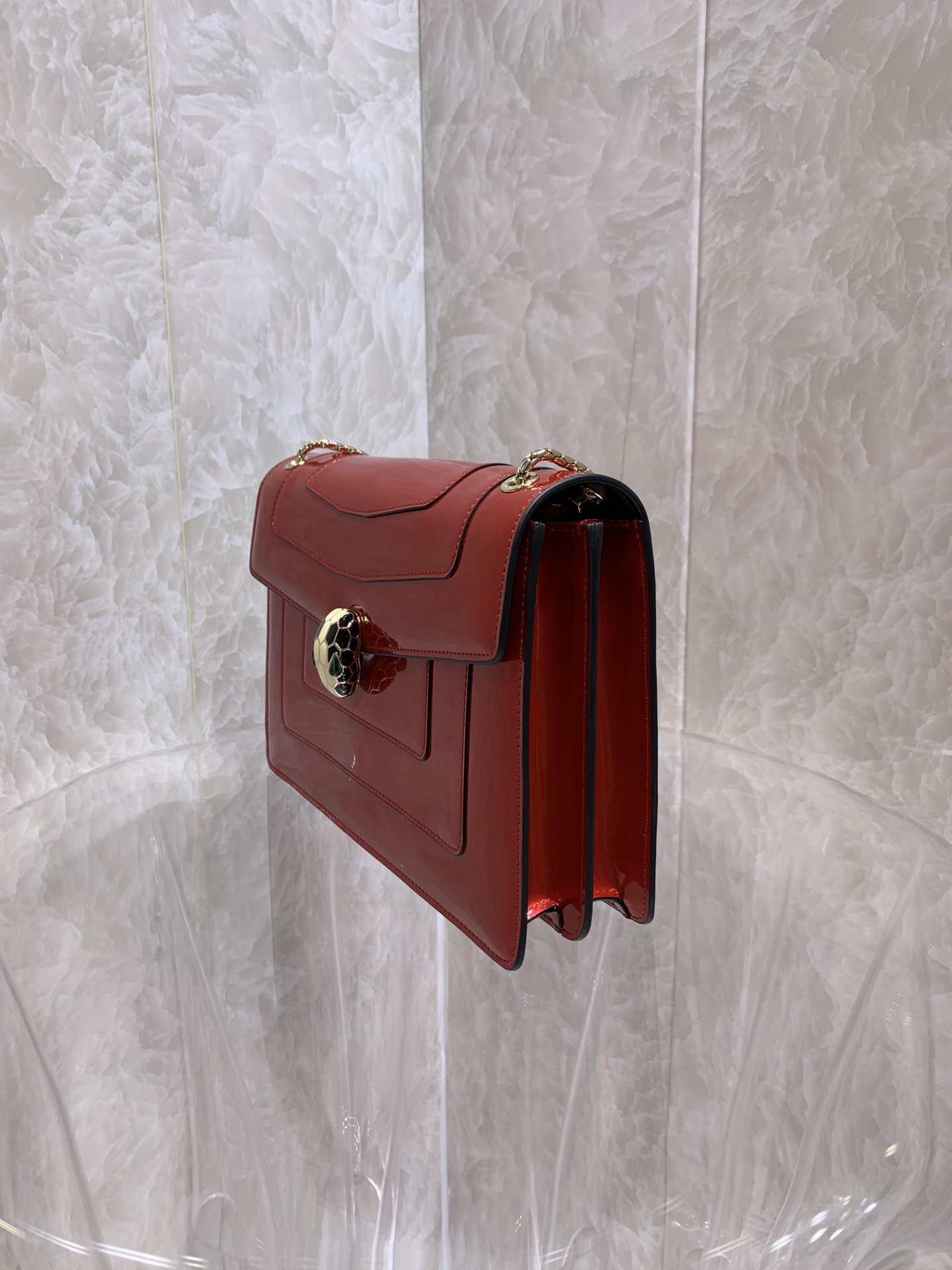 Bagsaaa Bv1g*ai Serpenti in Love Bag Red - 28*18*7CM