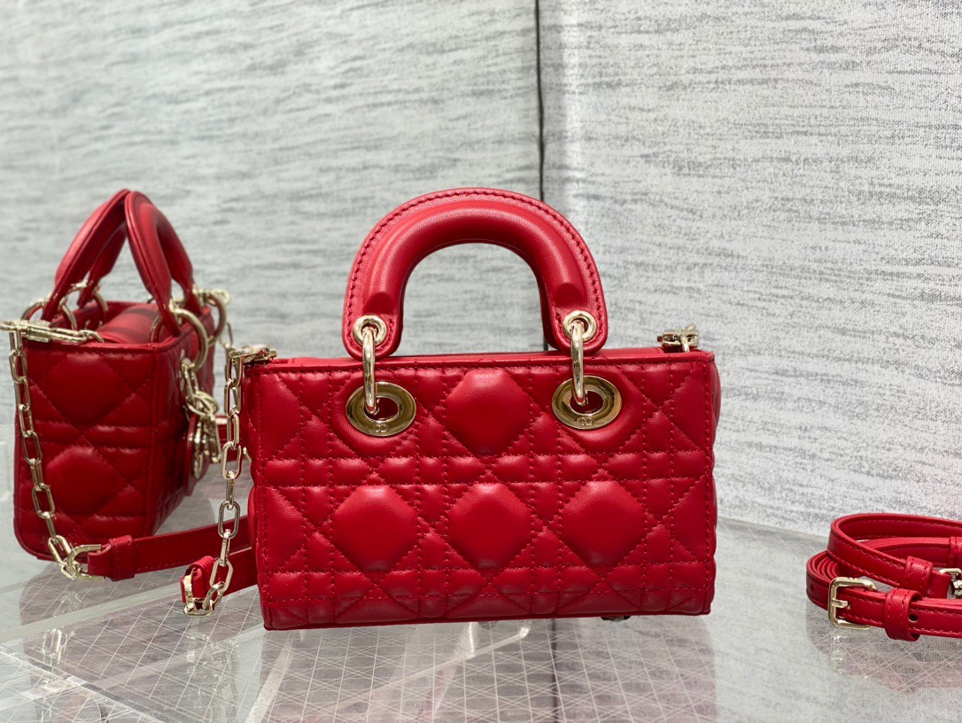 Bagsaaa D10r Lady D - Joy Micro Red Bag - 16 x 9 x 5 cm