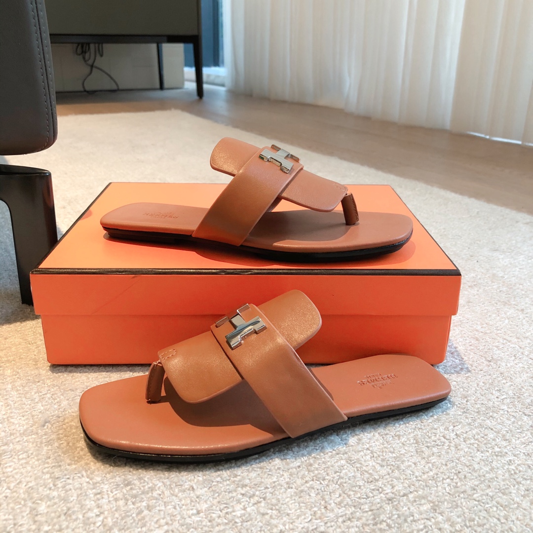 Bagsaaa H**me5 Elixir Sandal Brown Leather