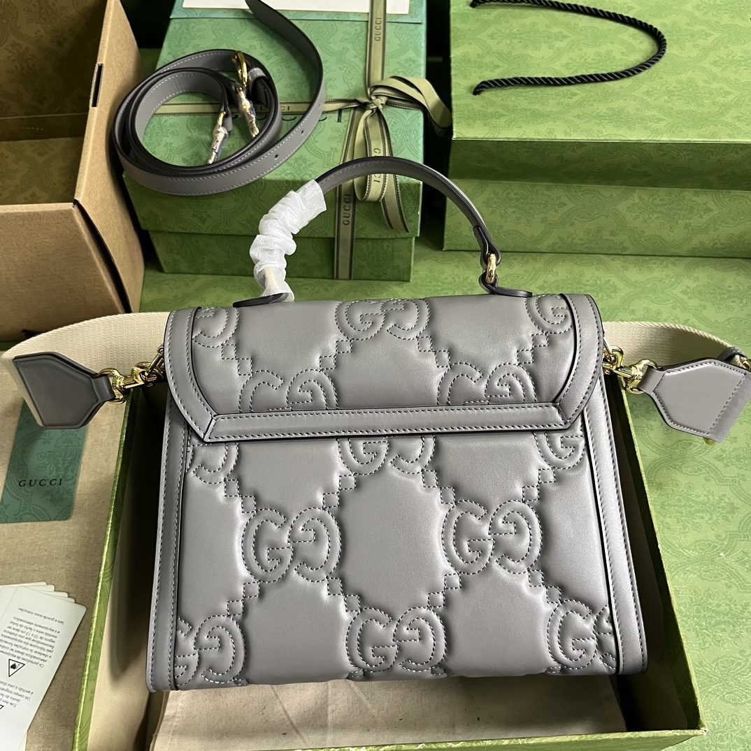 Bagsaaa GG Matelassé gray handbag - 25.5x 20.5x 12.5cm