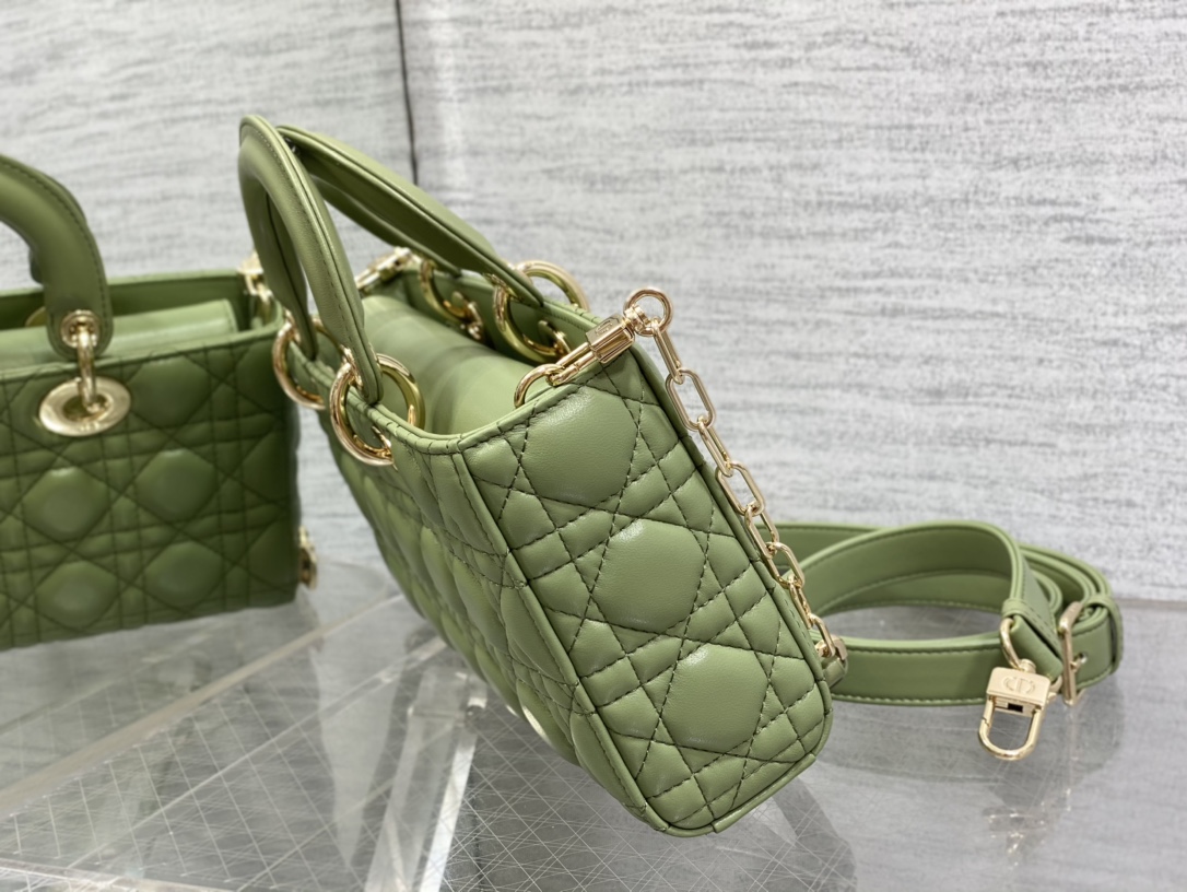 Bagsaaa D10r Lady D - Joy Medium Ethereal Green Bag - 26 x 13.5 x 5 cm