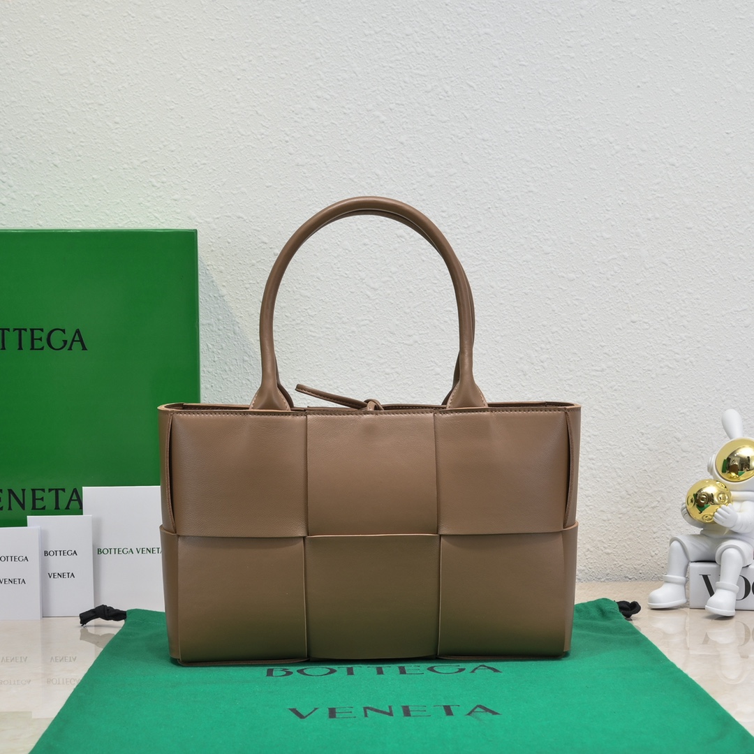 Bagsaaa B0tt*ga Ven*ta Arco Tote Brown Bag - 36*24*12cm