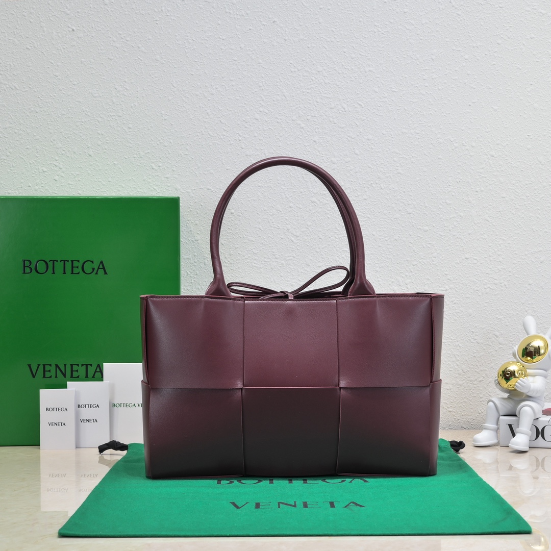 Bagsaaa B0tt*ga Ven*ta Arco Tote Burgundy Bag - 36*24*12cm