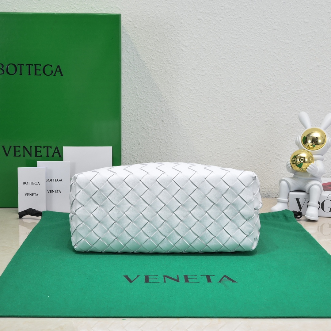 Bagsaaa B0tt*ga Ven*ta Andiamo Medium white leather tote bag - 19*25*10.5cm