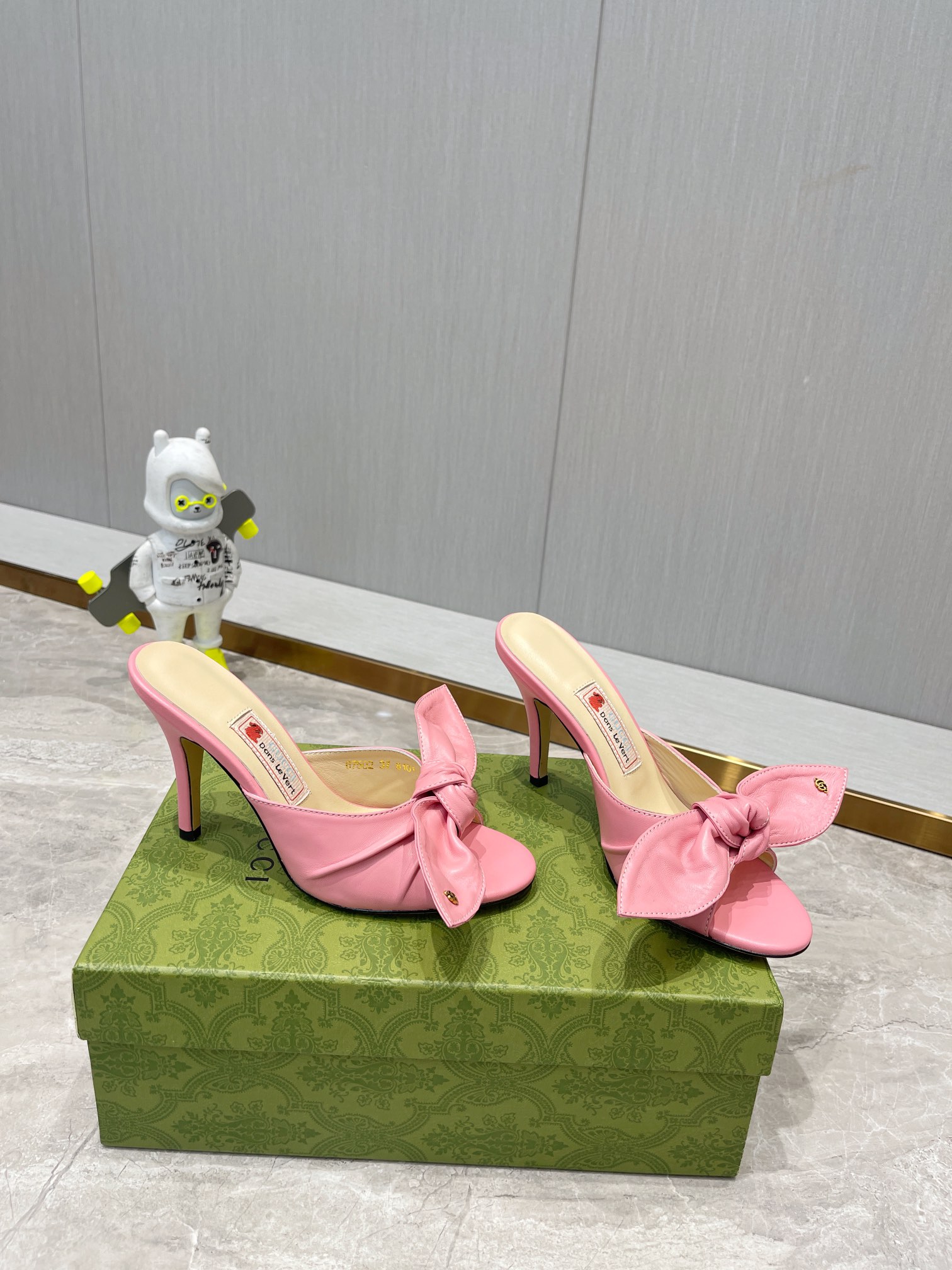 Bagsaaa Gvc*1 Leather Pink Mules