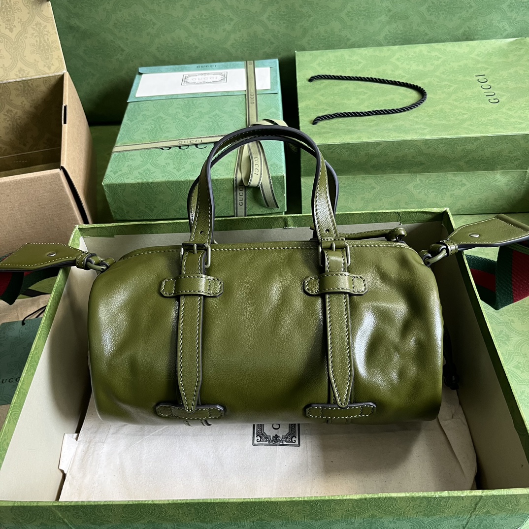 Bagsaaa Gvc*1 Small duffle bag with tonal Double G Forrest Green - 28.5x 16x 16cm