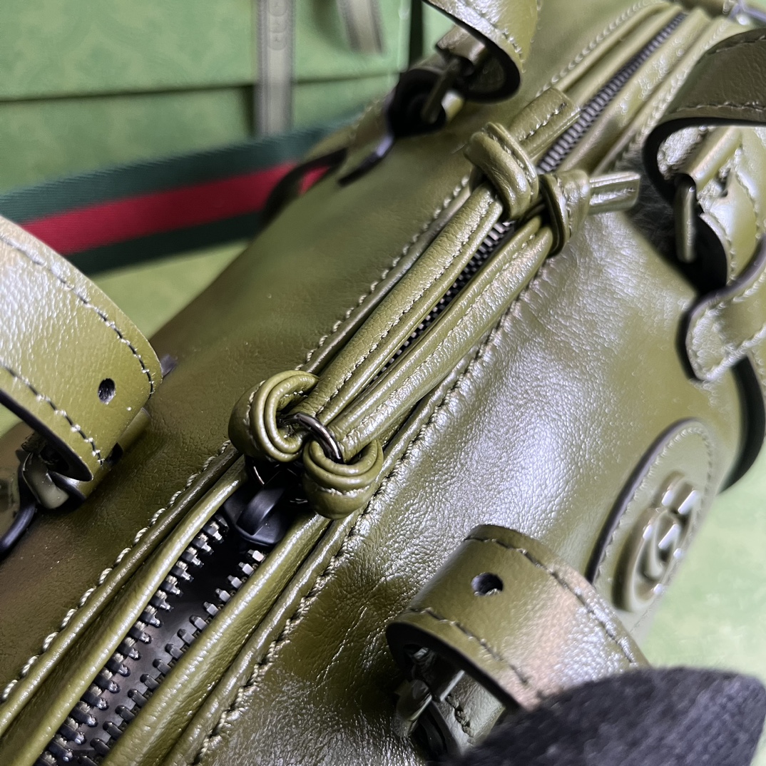 Bagsaaa Gvc*1 Small duffle bag with tonal Double G Forrest Green - 28.5x 16x 16cm