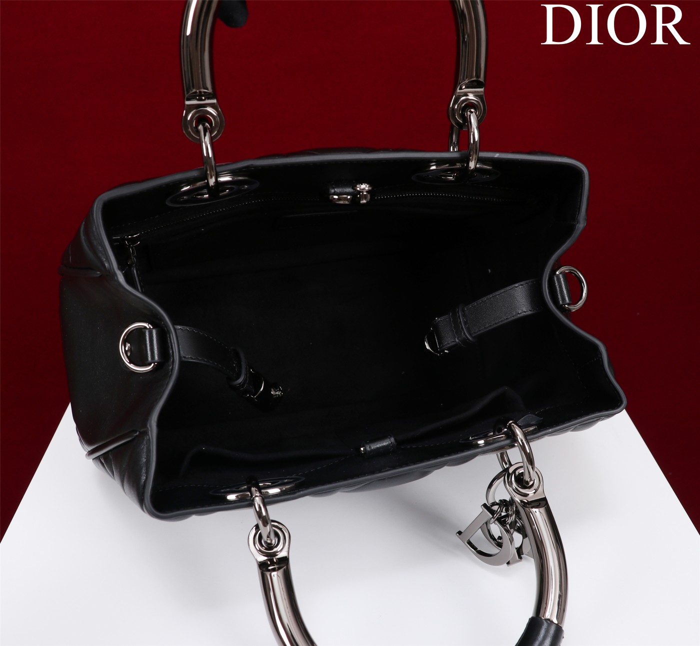 Bagsaaa D10r Lady 95.22 Black Bag Black Hardware - 30×19×12cm