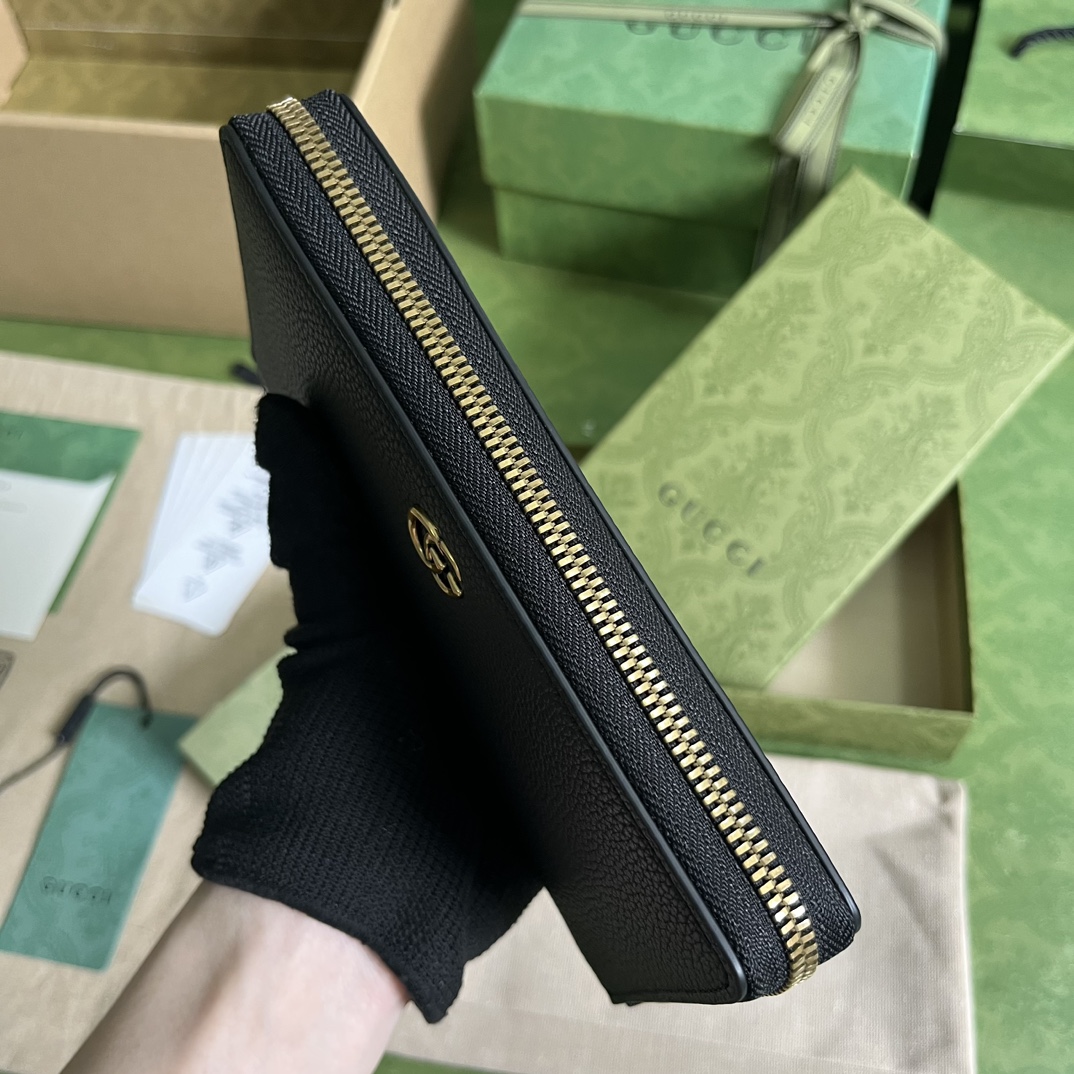 Bagsaaa Gvc*1 GG Marmont Zippy Black Wallet - 19.5x 111x 3cm