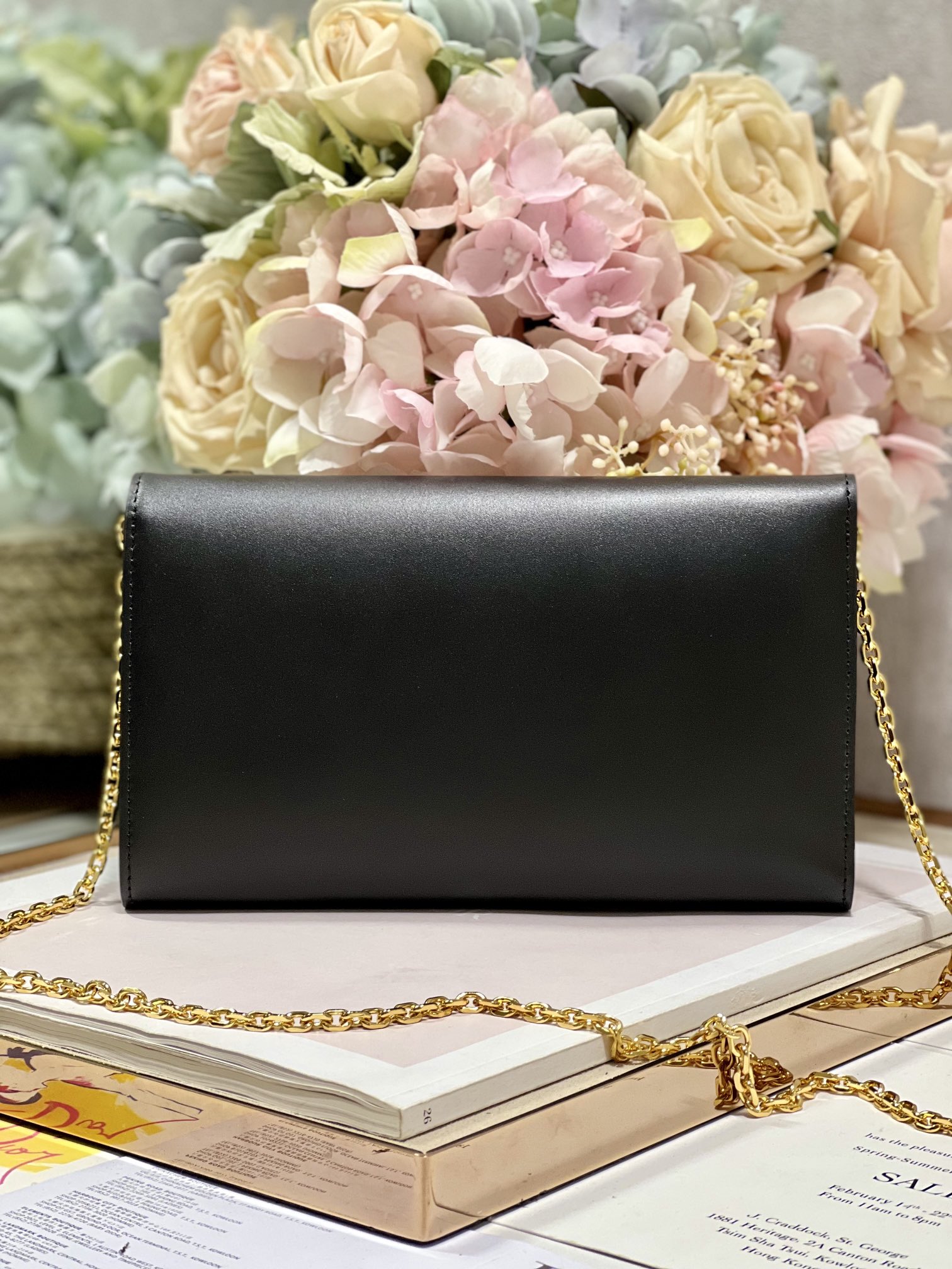 Bagsaaa D10r Bobby Wallet on Chain East West Black - 21.5×12×4cm