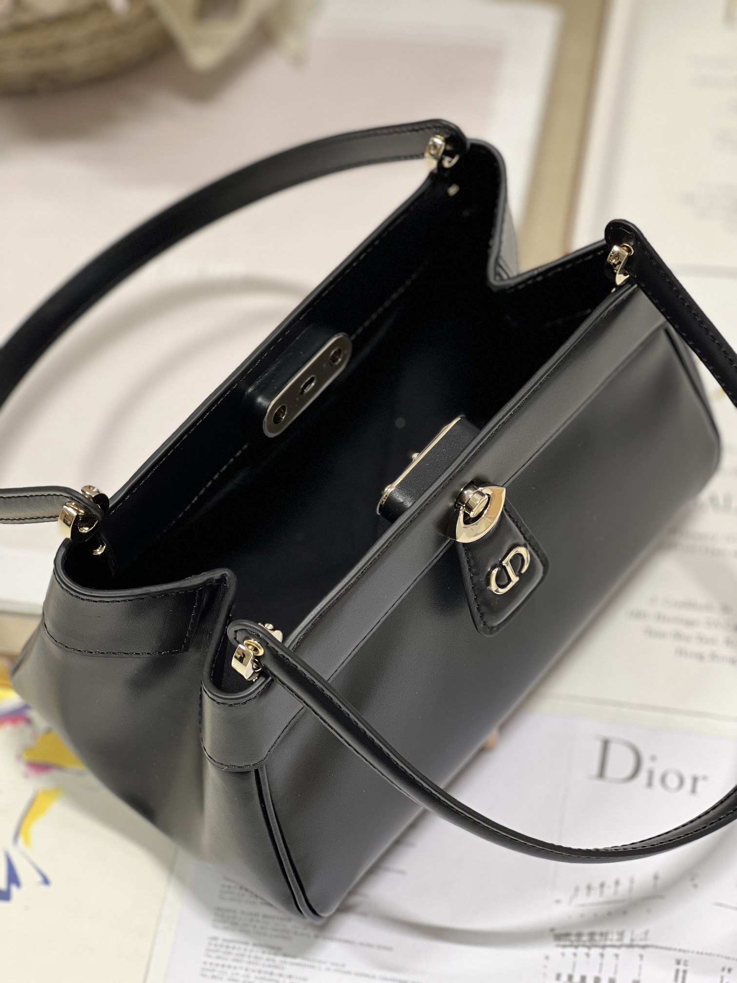 Bagsaaa D10r Small Key Black Box Calfskin Bag - 22 x 12.5 x 12cm