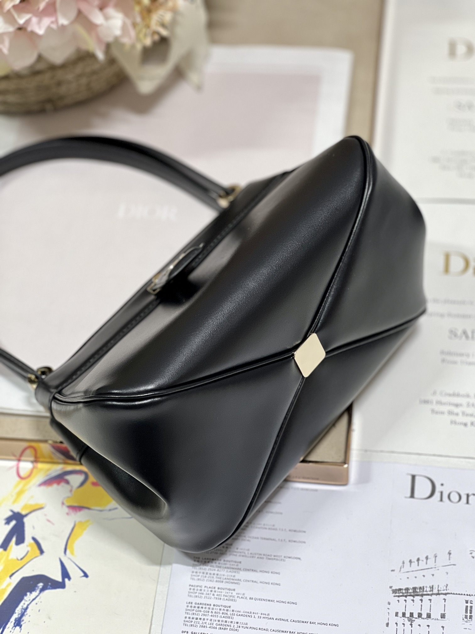 Bagsaaa D10r Small Key Black Box Calfskin Bag - 22 x 12.5 x 12cm