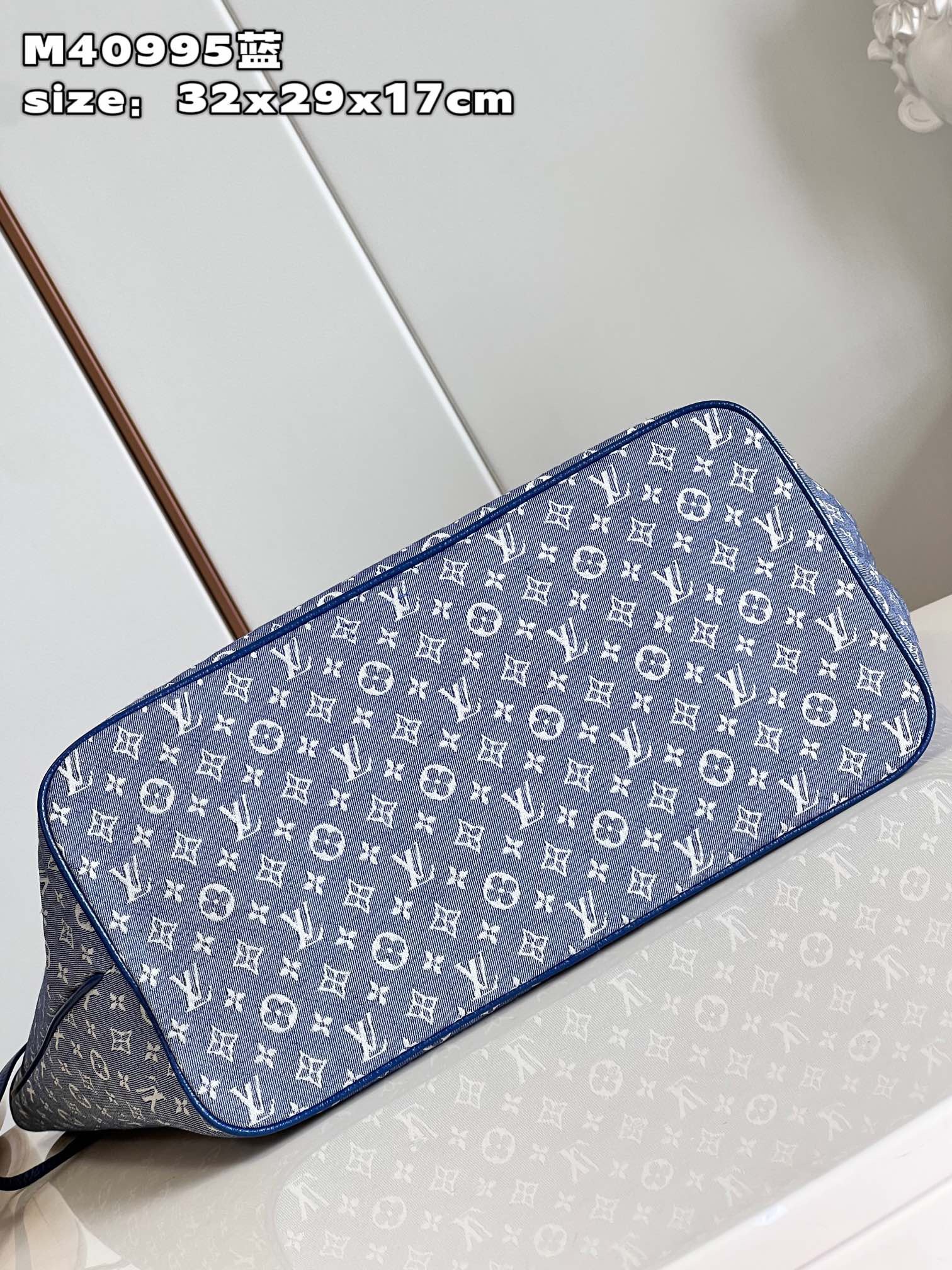 Bagsaaa L0vis Vvtt0n Neverfull Denim Blue - 32x29x17