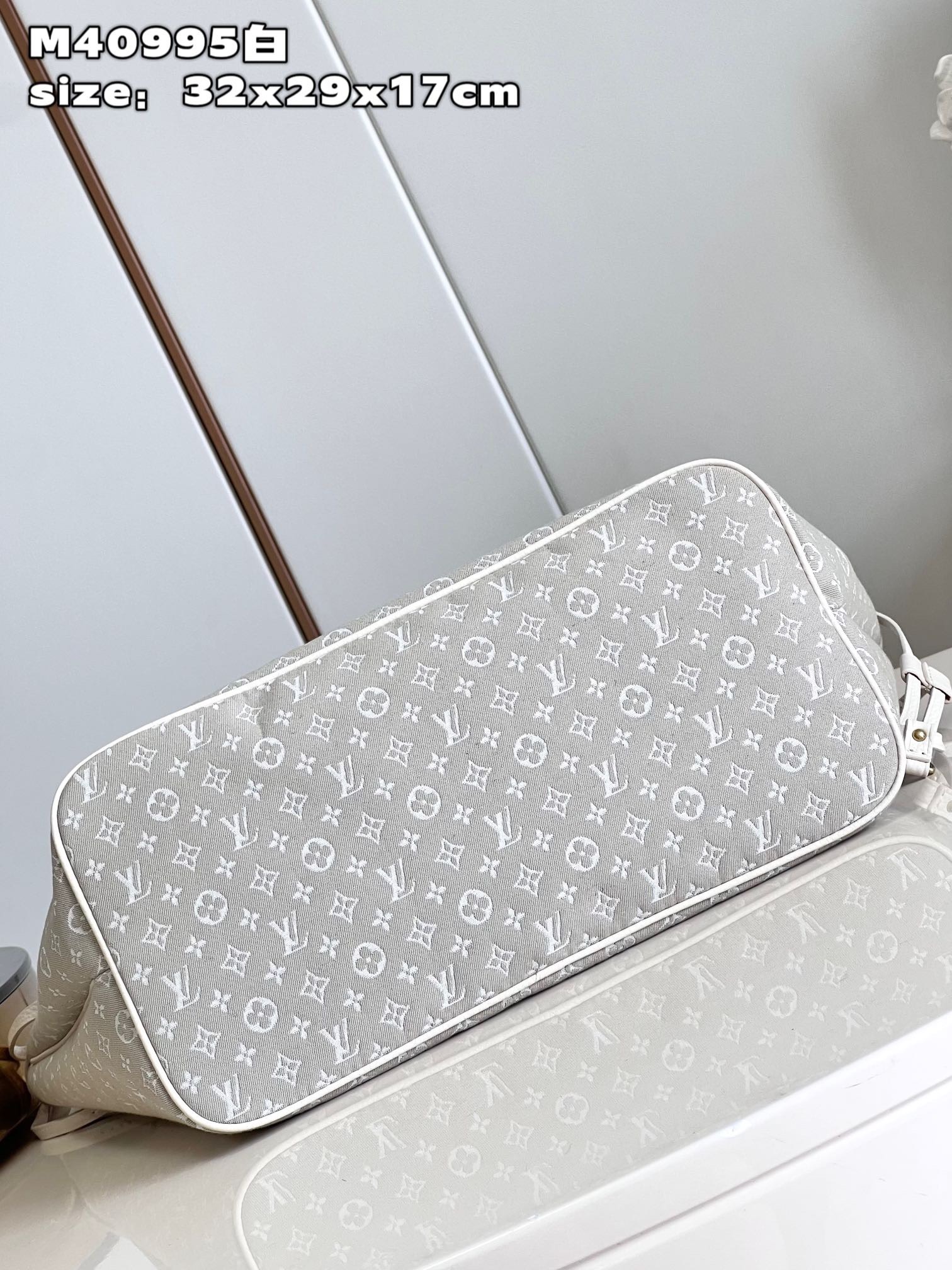 Bagsaaa L0vis Vvtt0n Neverfull Denim White - 32x29x17