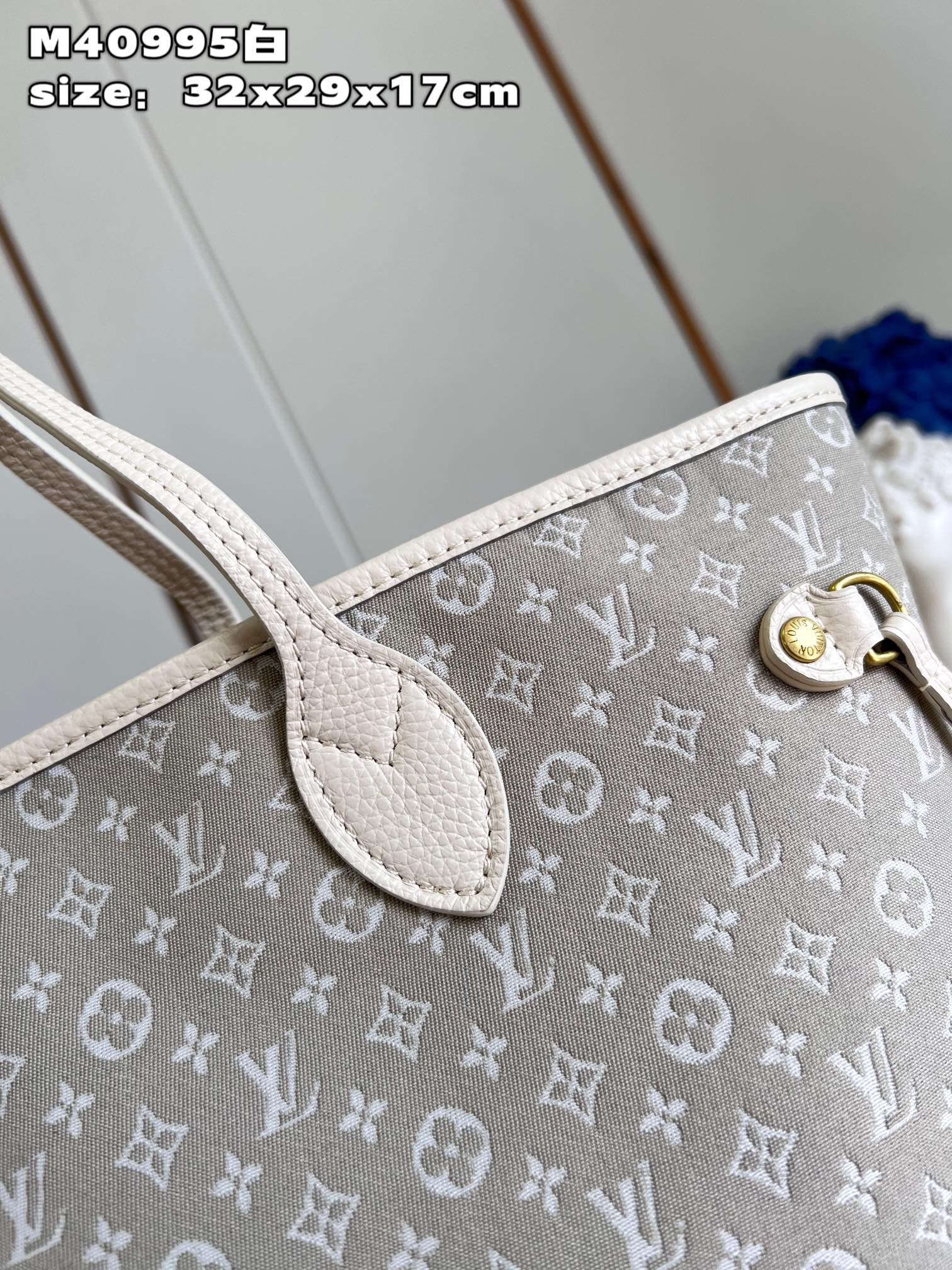 Bagsaaa L0vis Vvtt0n Neverfull Denim White - 32x29x17