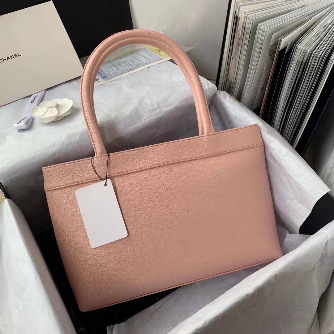 Bagsaaa Ch**el Vintage CC Open Pink Tote - 30*21*8cm
