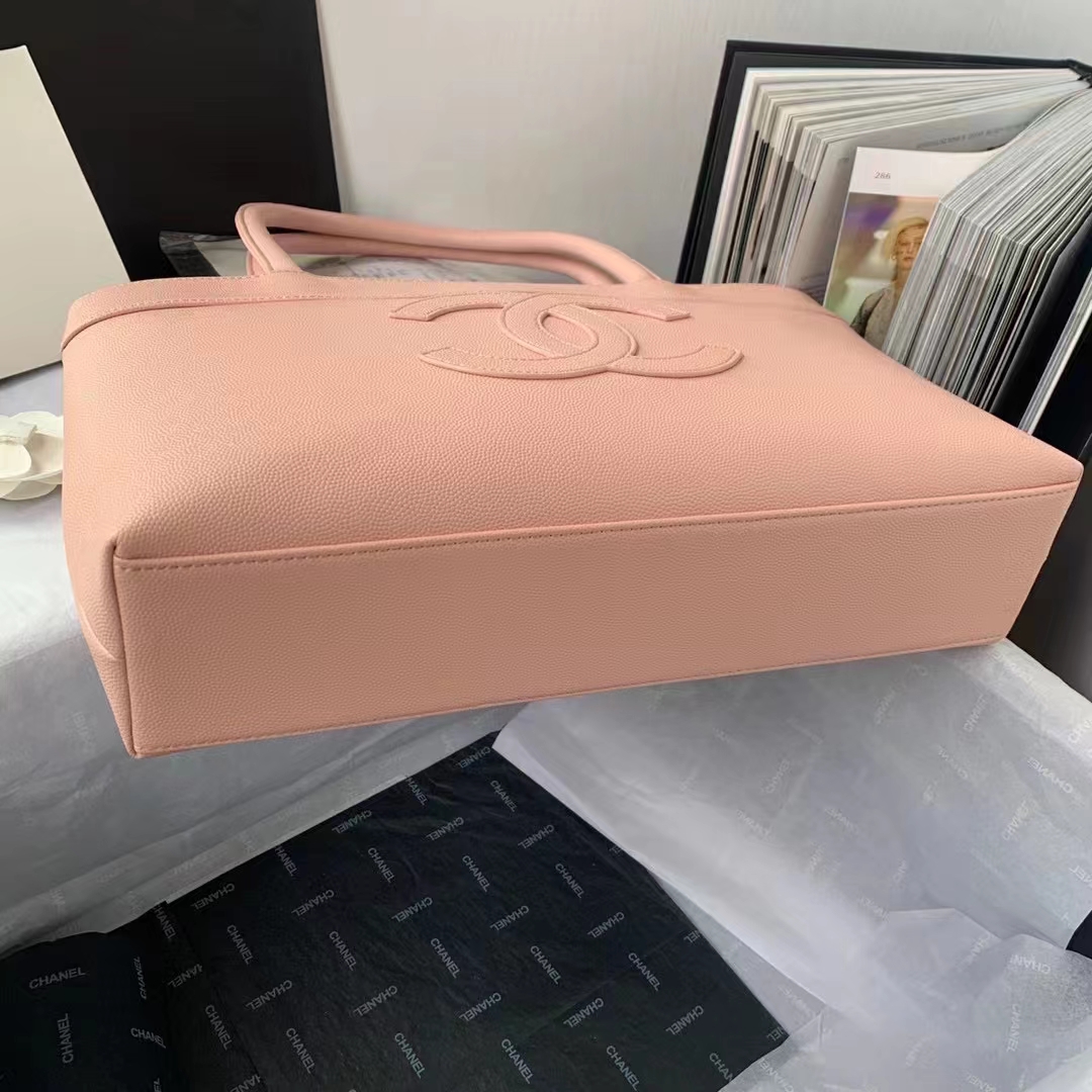 Bagsaaa Ch**el Vintage CC Open Pink Tote - 30*21*8cm