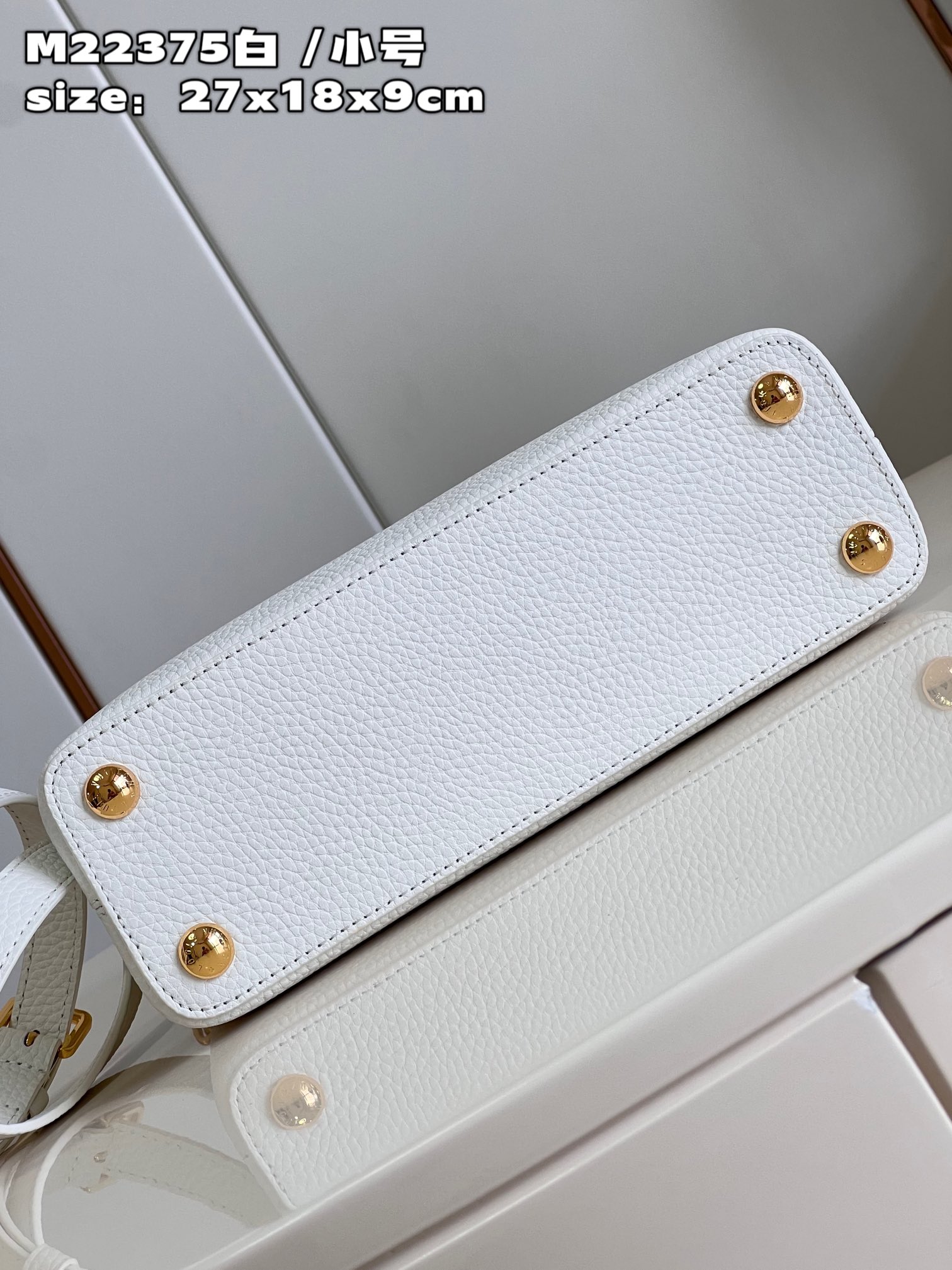 Bagsaaa L0vis Vvtt0n Capucines MM White Flower Strap - 31.5 x 20 x 11 cm