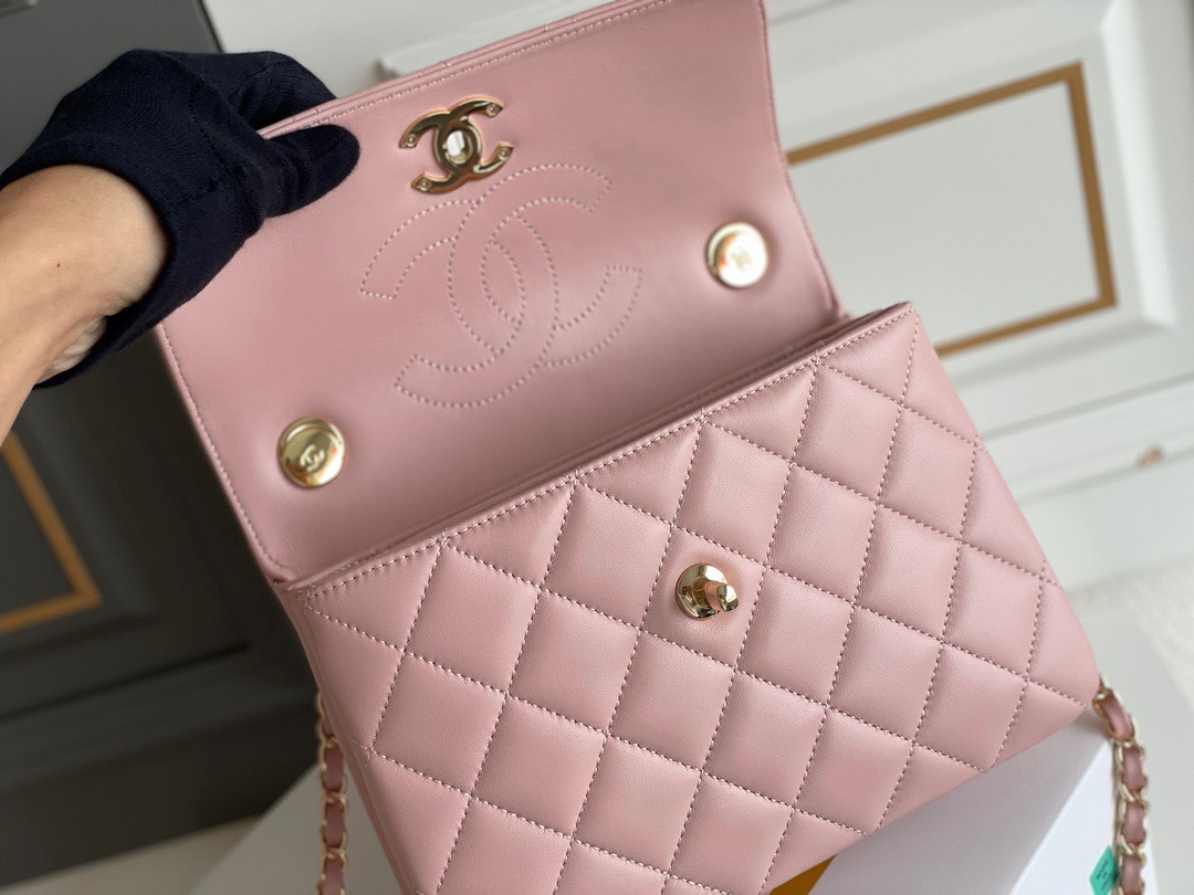 Bagsaaa Ch**el Trendy CC Pink Bag - 25cm