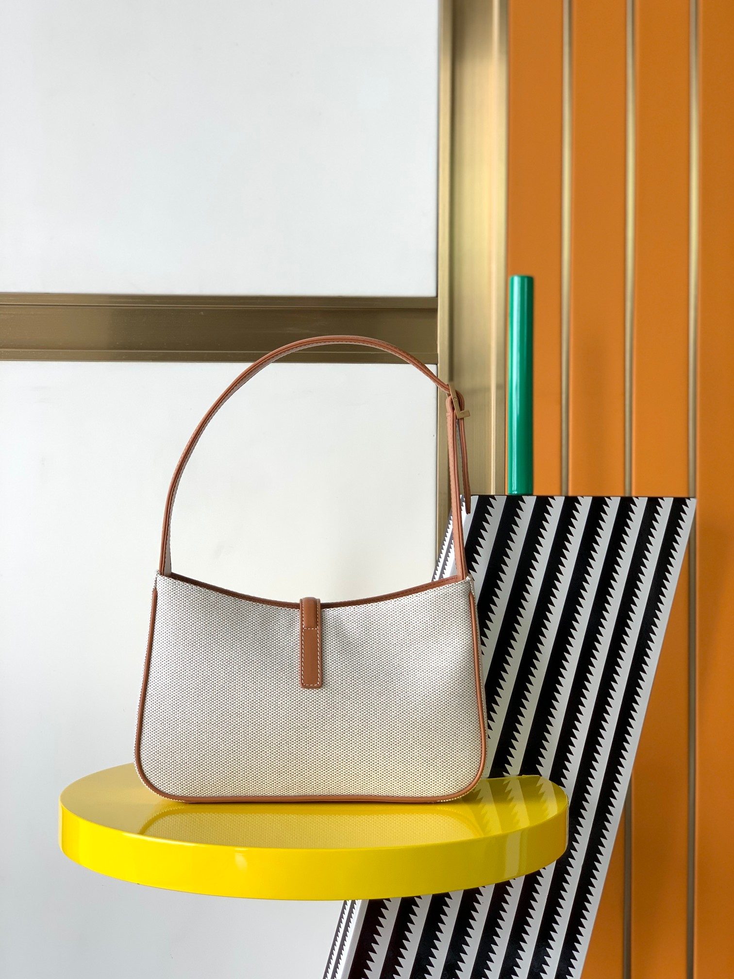 Bagsaaa Y51 LE 5 À 7 in canvas and leather - 23 X 16 X 6.5 CM