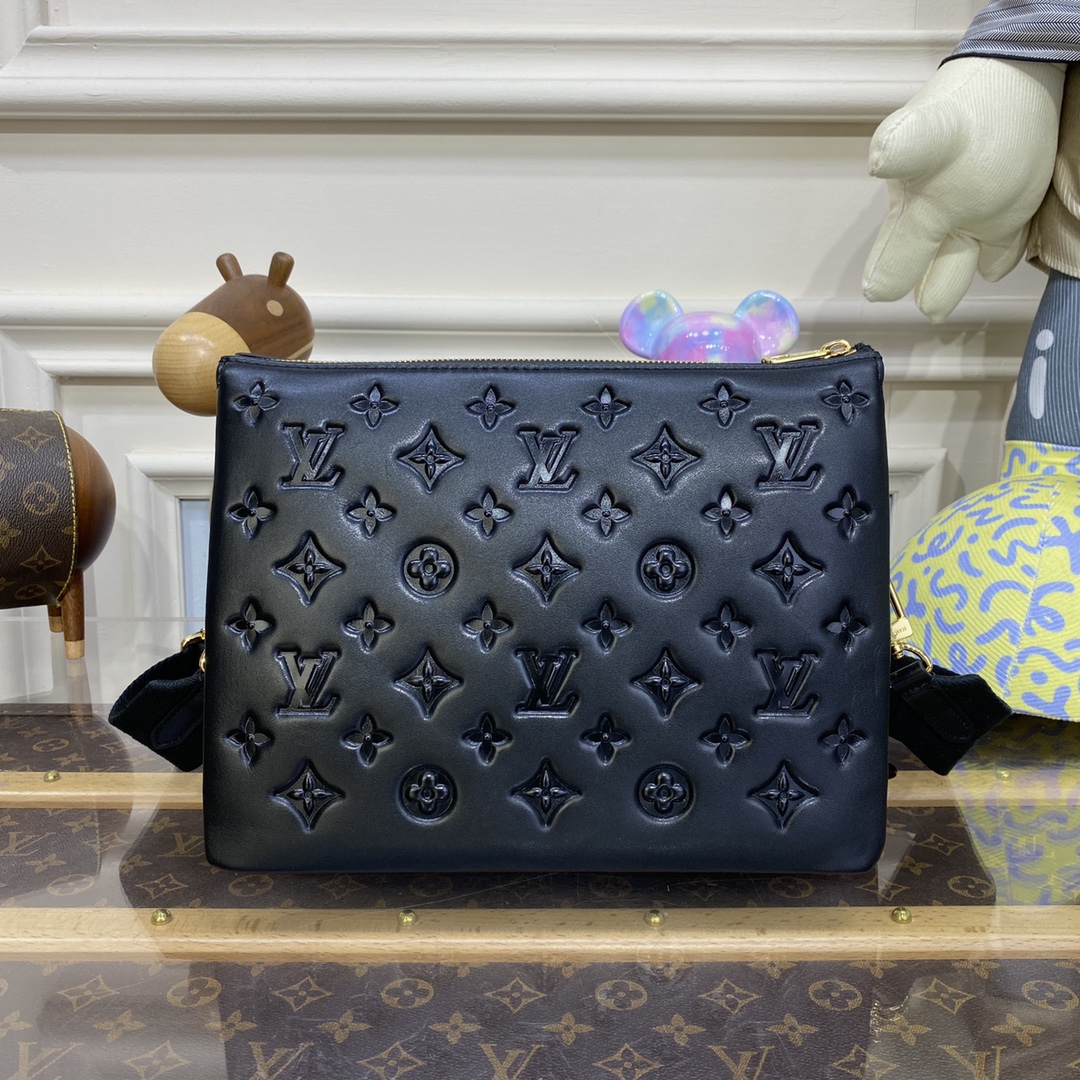 Bagsaaa L0vis Vvtt0n Coussin PM Black - 23 X 16 X 6.5 CM