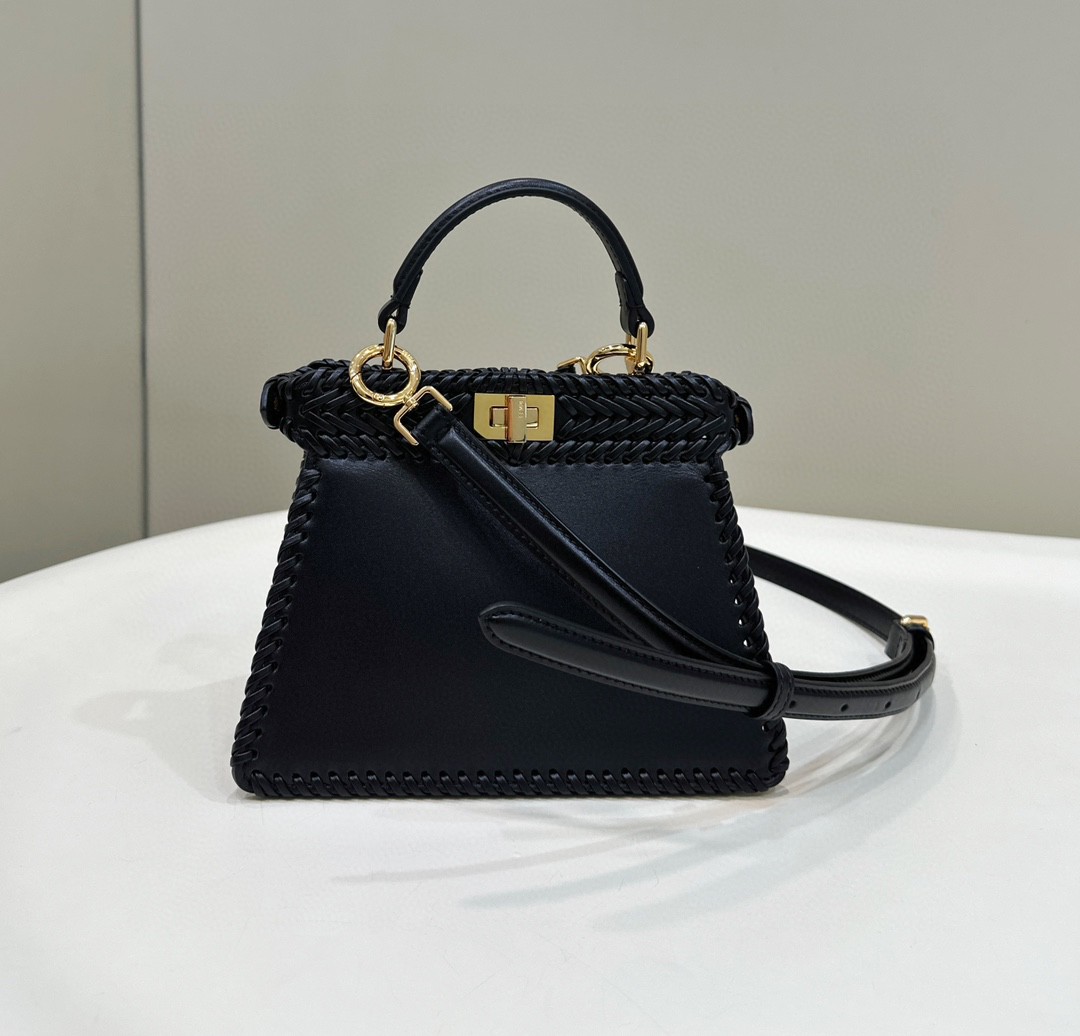 Bagsaaa F**di Peekaboo ISeeU Petite Black - 27x21x11cm