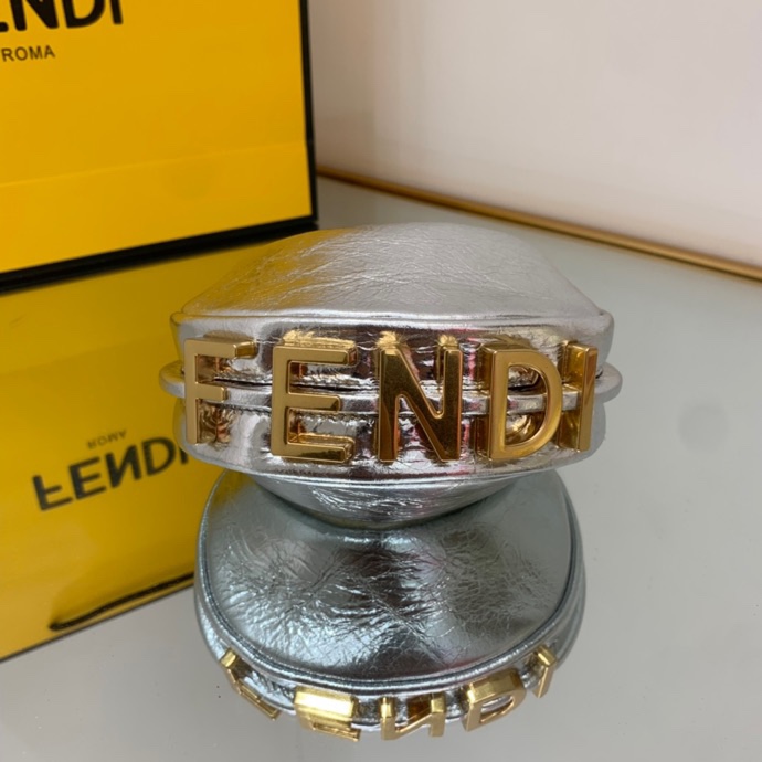 Bagsaaa F**di Nano Graphy In Silver - 16.5x14x5cm