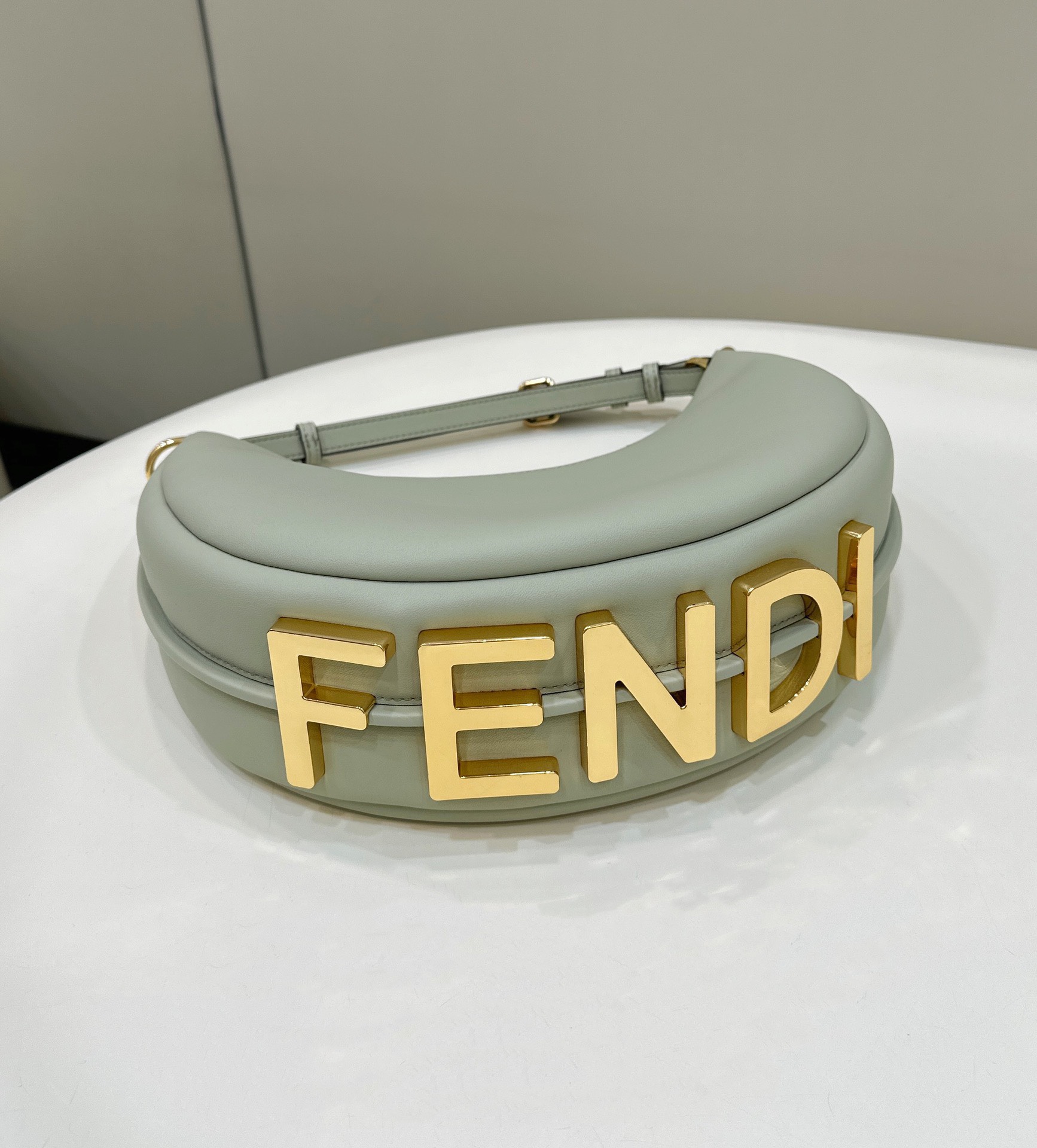 Bagsaaa F**di Small Graphy In Light Green - 10×29×24.5cm