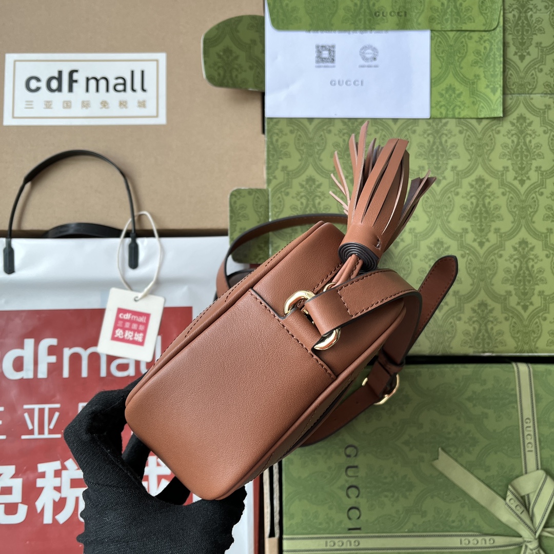Bagsaaa Gvc*1 Blondie Small Shoulder Brown Leather Bag - 21*15.5*5cm