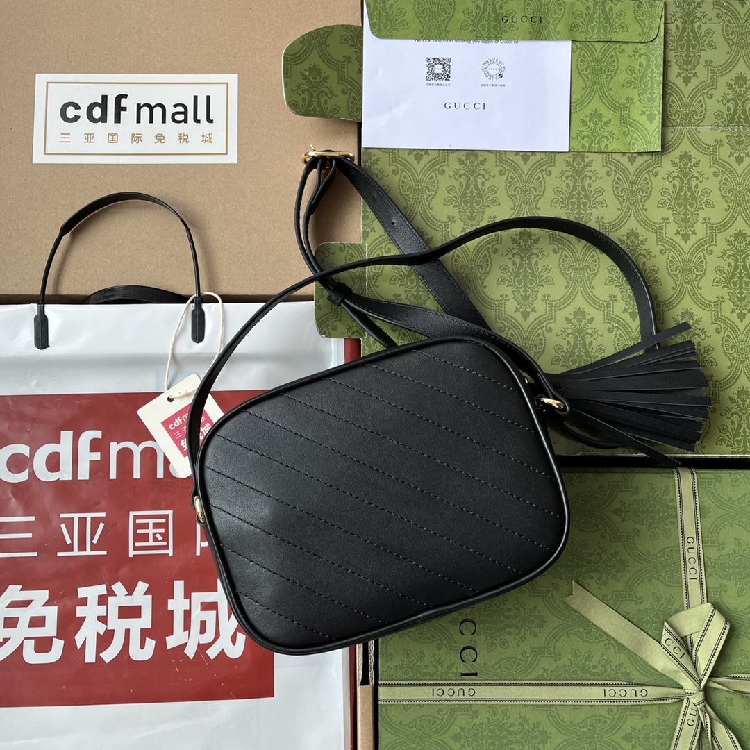Bagsaaa Gvc*1 Blondie Small Shoulder Black Leather Bag - 21*15.5*5cm