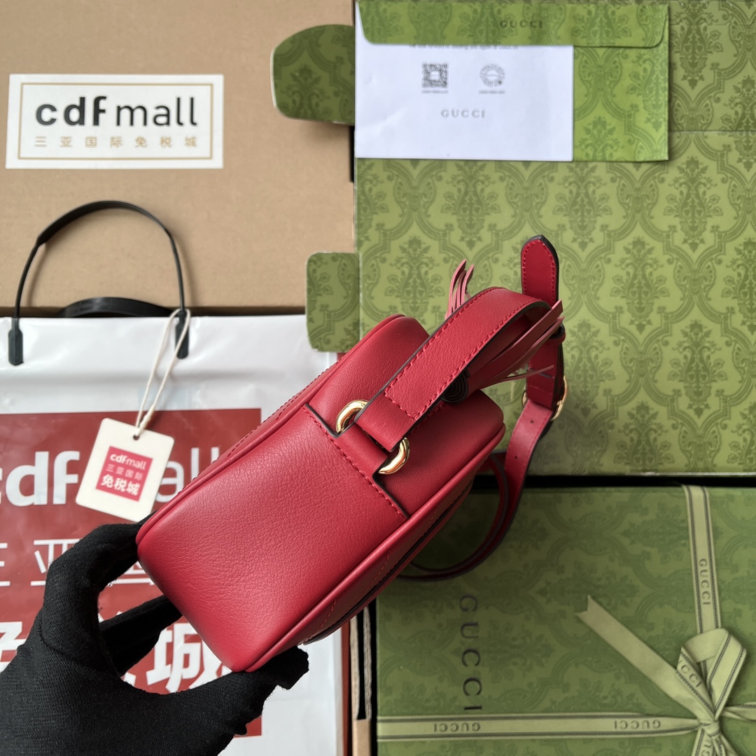 Bagsaaa Gvc*1 Blondie Small Shoulder Red Leather Bag - 21*15.5*5cm