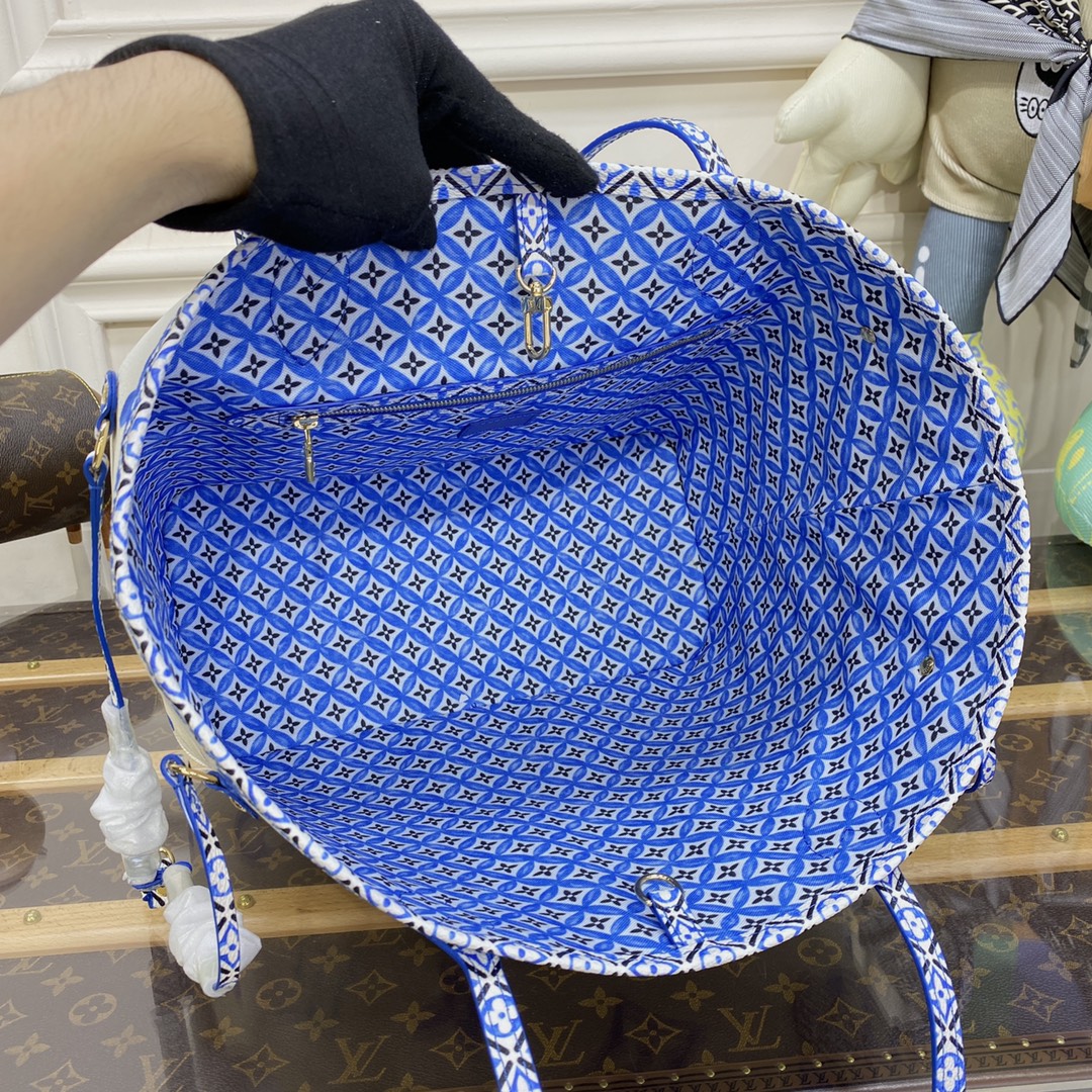 Bagsaaa L0vis Vvtt0n By The Pool Neverfull MM Blue - 31*28*14cm