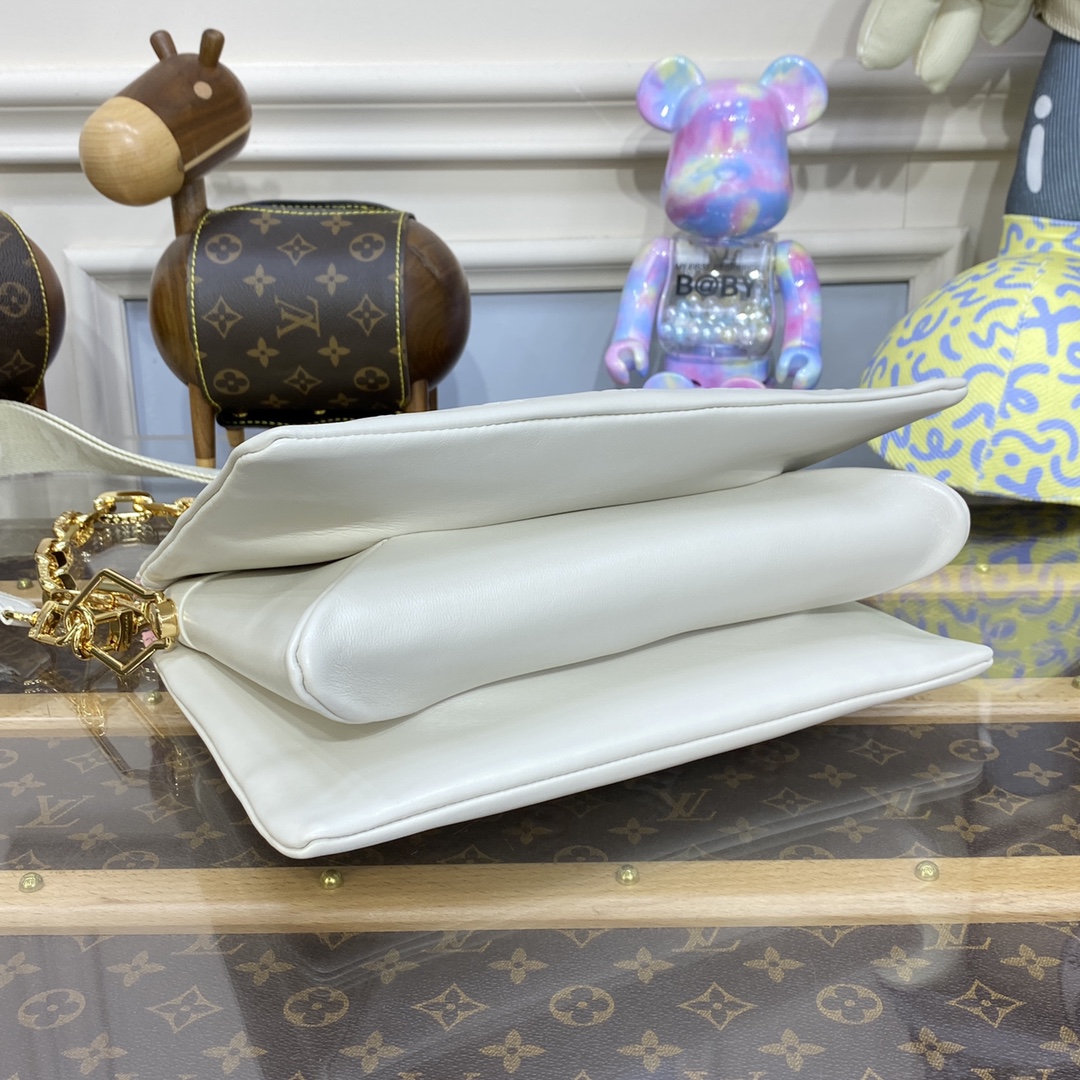Bagsaaa L0vis Vvtt0n Coussin PM Tricolor Light Grey Lambskin - 26 x 20 x 12