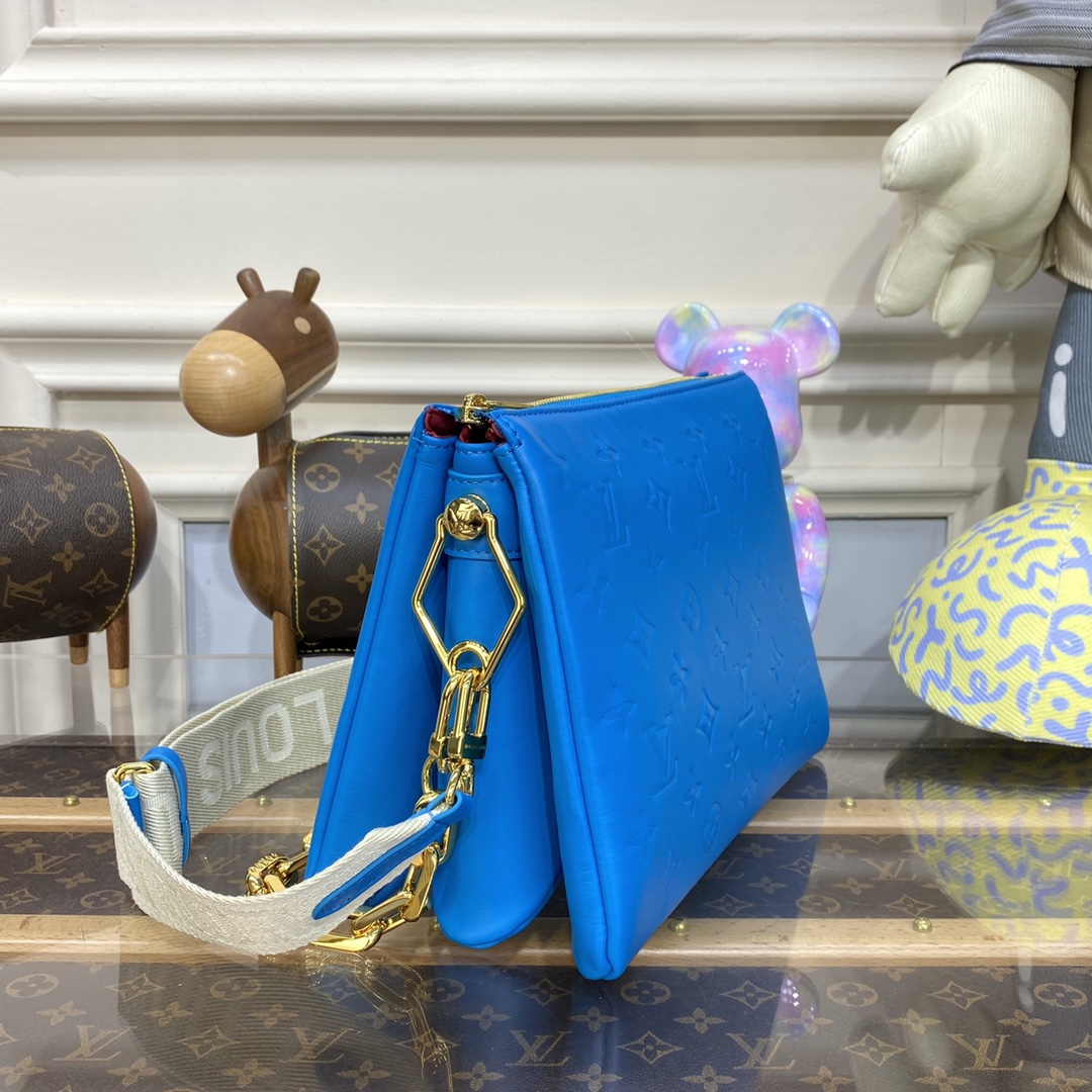 Bagsaaa L0vis Vvtt0n Coussin PM All Blue - 26 x 20 x 12