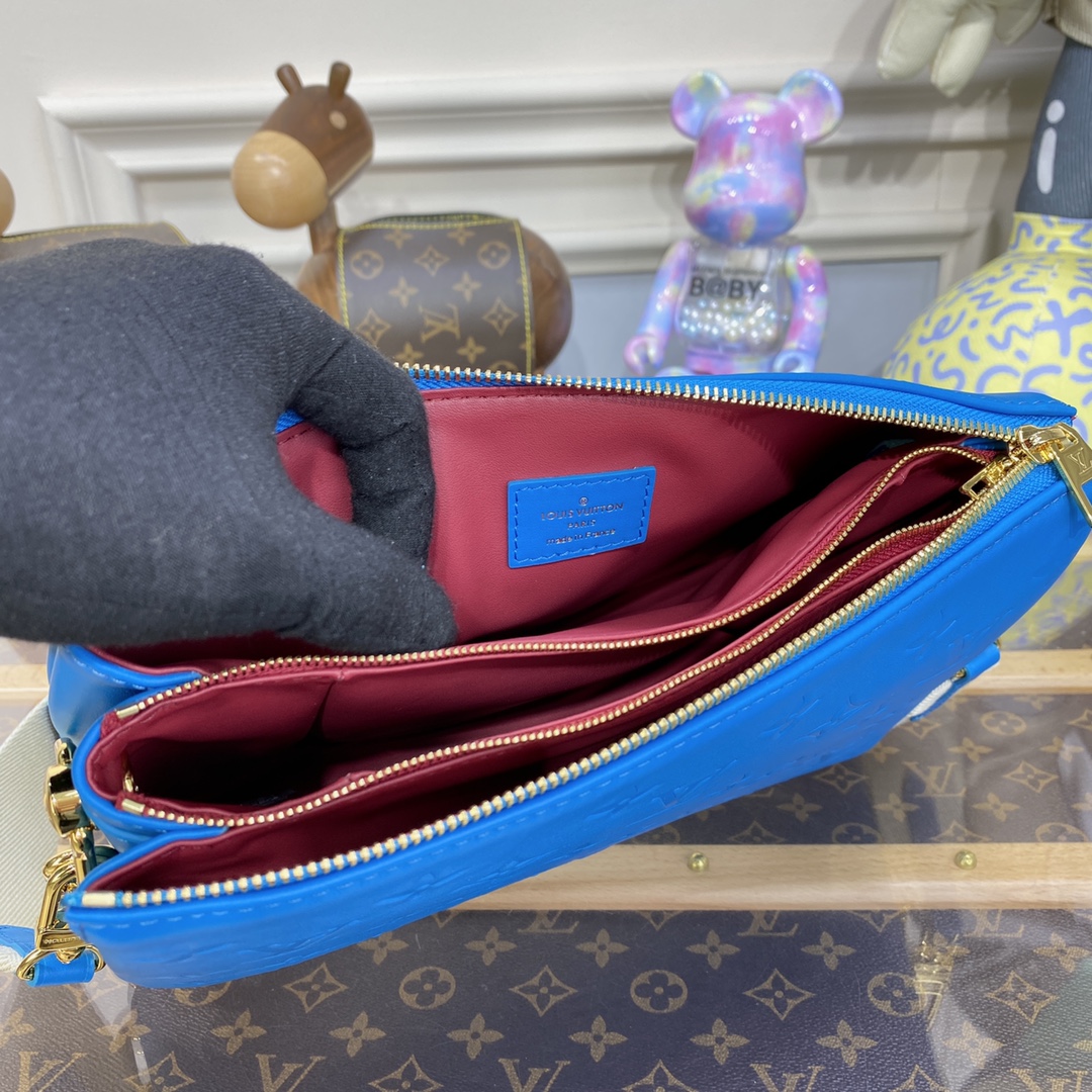 Bagsaaa L0vis Vvtt0n Coussin PM All Blue - 26 x 20 x 12