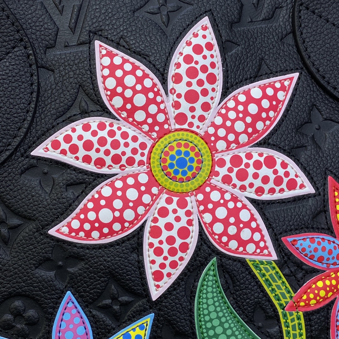 Bagsaaa L0vis Vvtt0n Neverfull YK OnTheGo MM black Flower marquetry - 35 x 27 x 14 cm