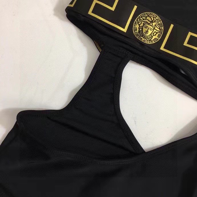 Bagsaaa Versace Swimwear Black And Gold