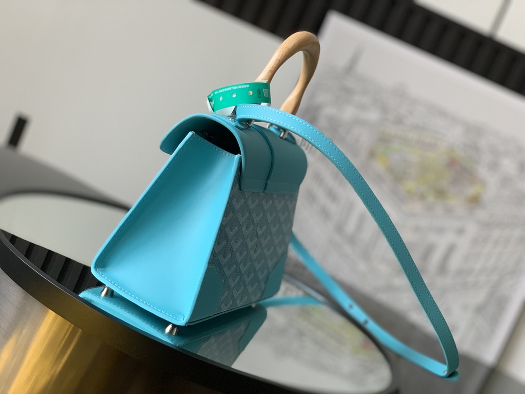 Bagsaaa G09ard Saigon Structure Mini Neon Blue Bag - 15 cm x 7.5 cm x 20 cm