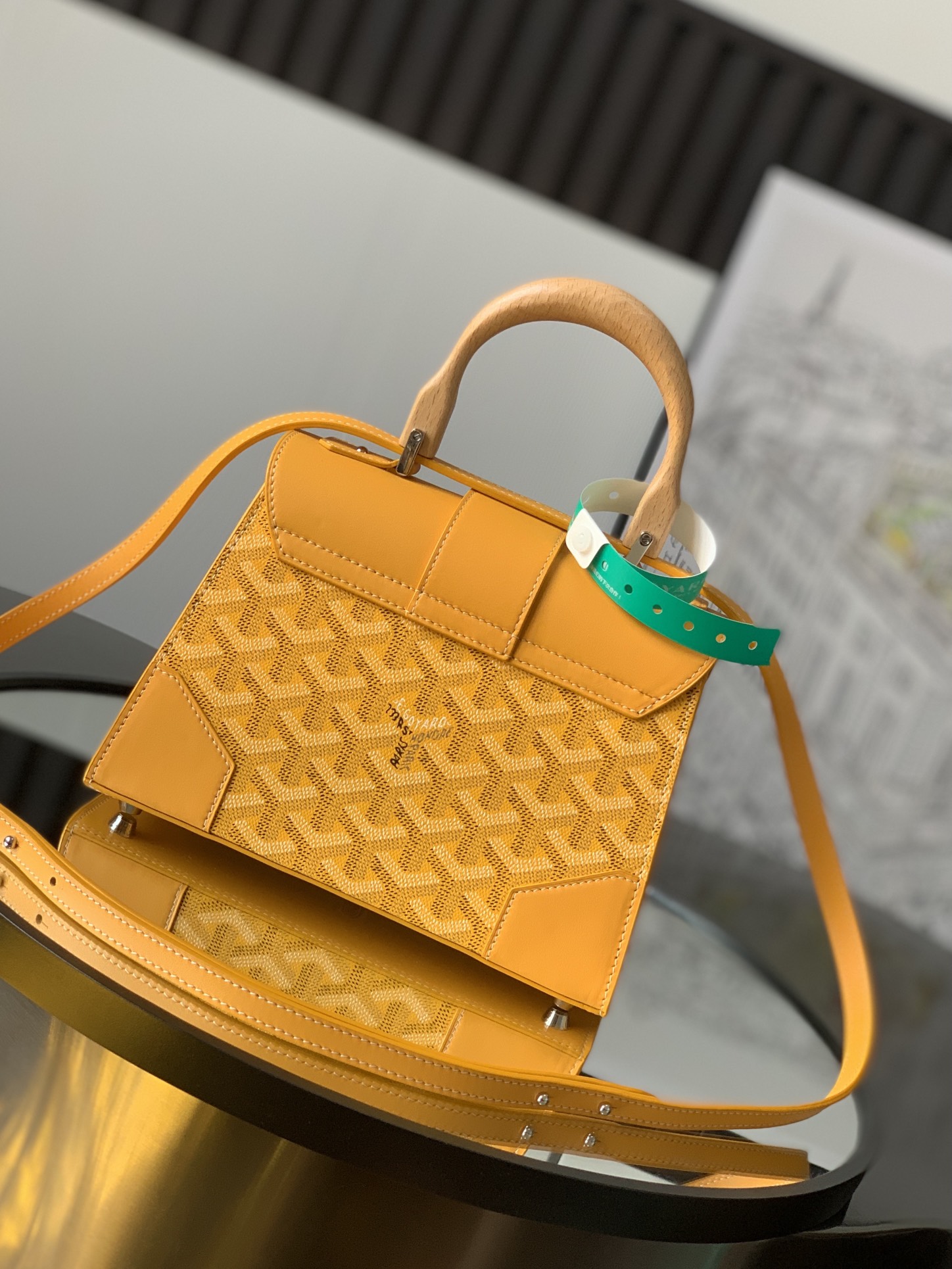 Bagsaaa G09ard Saigon Structure Mini Yellow Bag - 15 cm x 7.5 cm x 20 cm