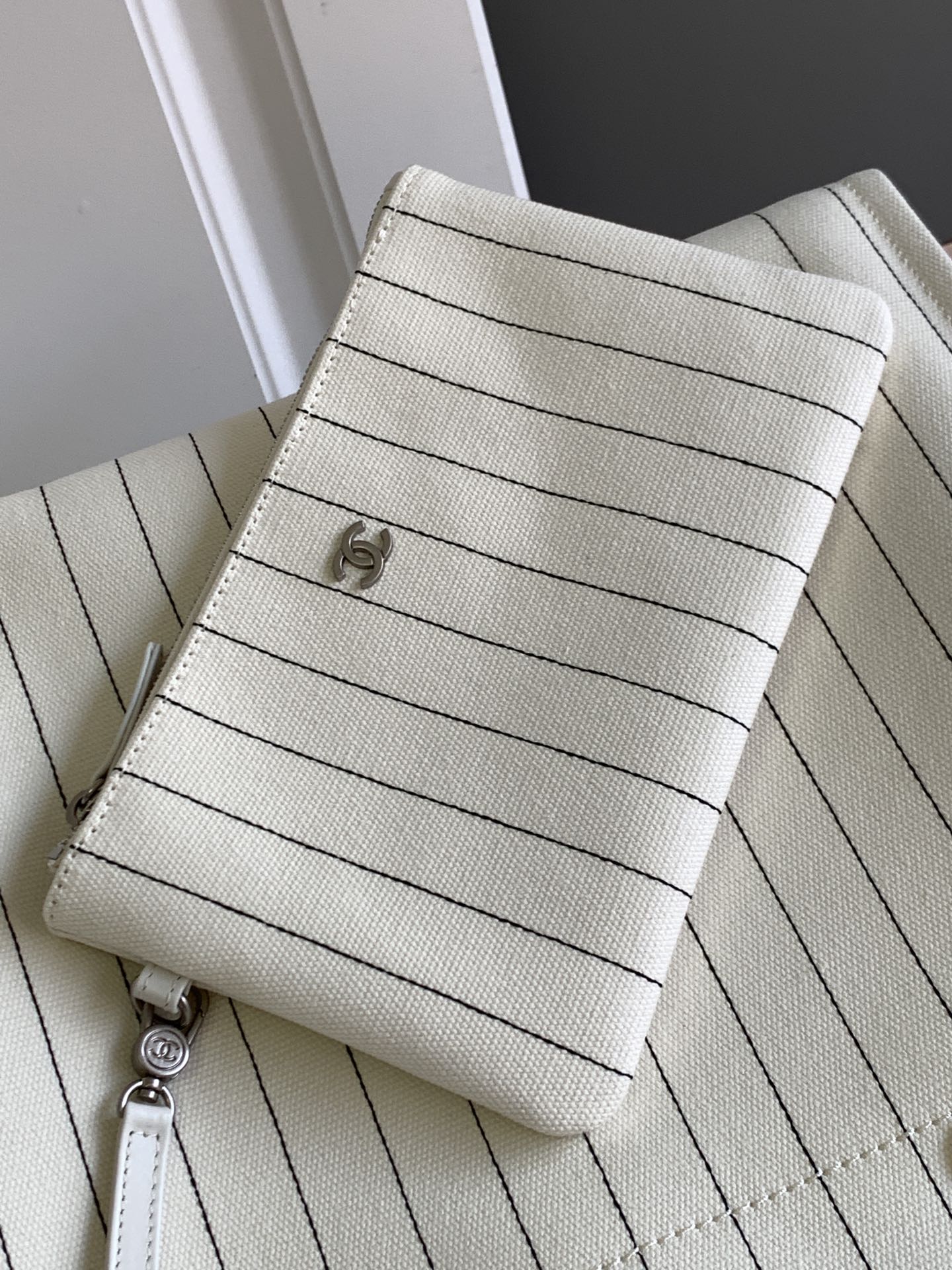Bagsaaa Ch**el Large Shopping White Bag 34cm