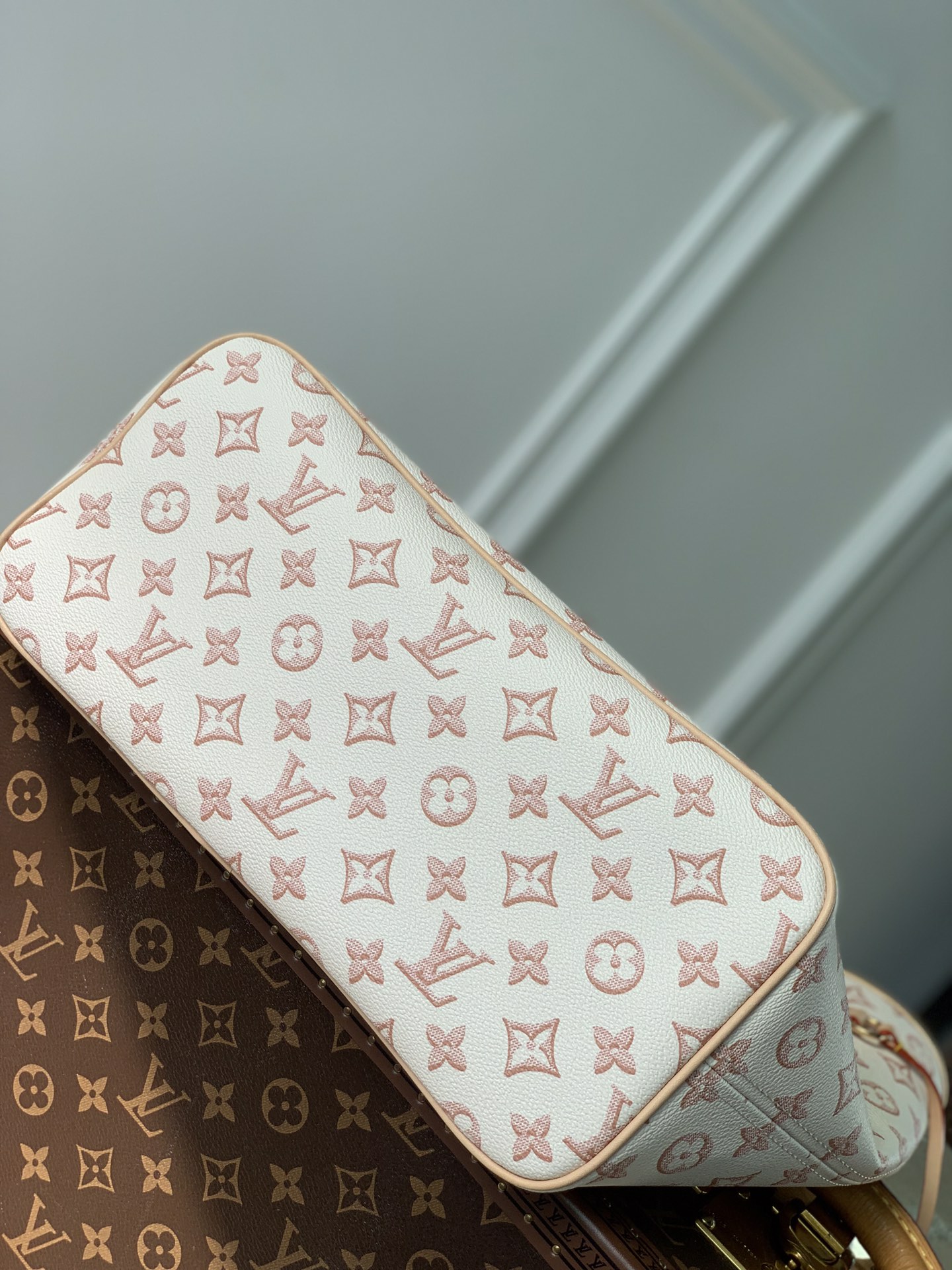Bagsaaa L0vis Vvtt0n Neverfull MM Fall For You Beige - 31x28x14cm